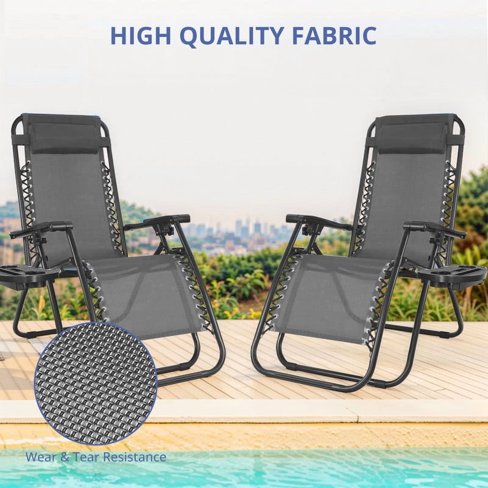 SIMENMAX Zero Gravity Reclining Lounge Chairs (Black, Set of 2) v0p75