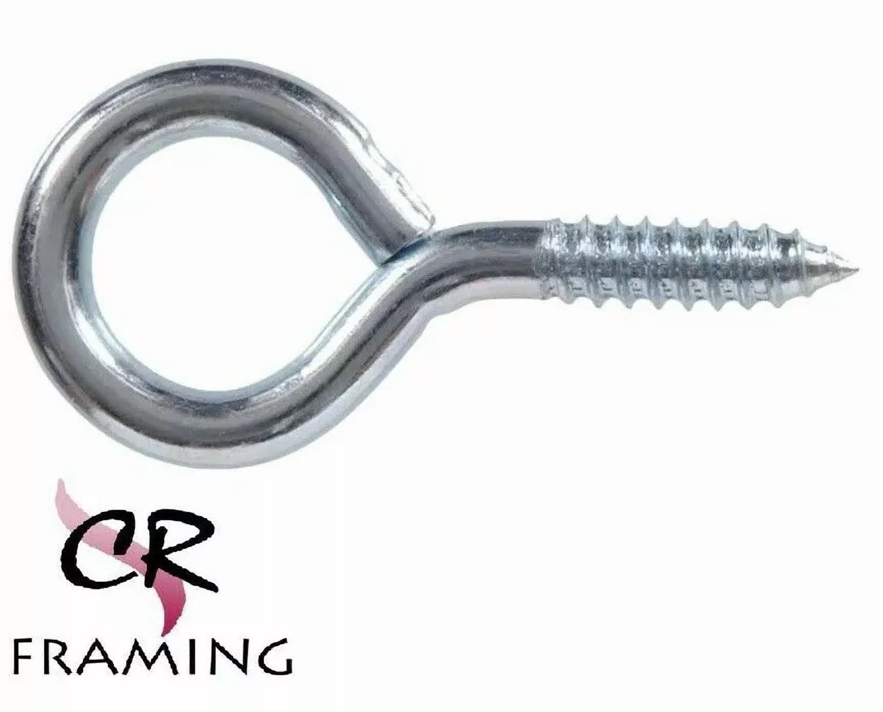 VAULT Eye Hooks Screw-in Metal Hangers for Framing and Hanging (Silver, 20 Pack) 4ypcv