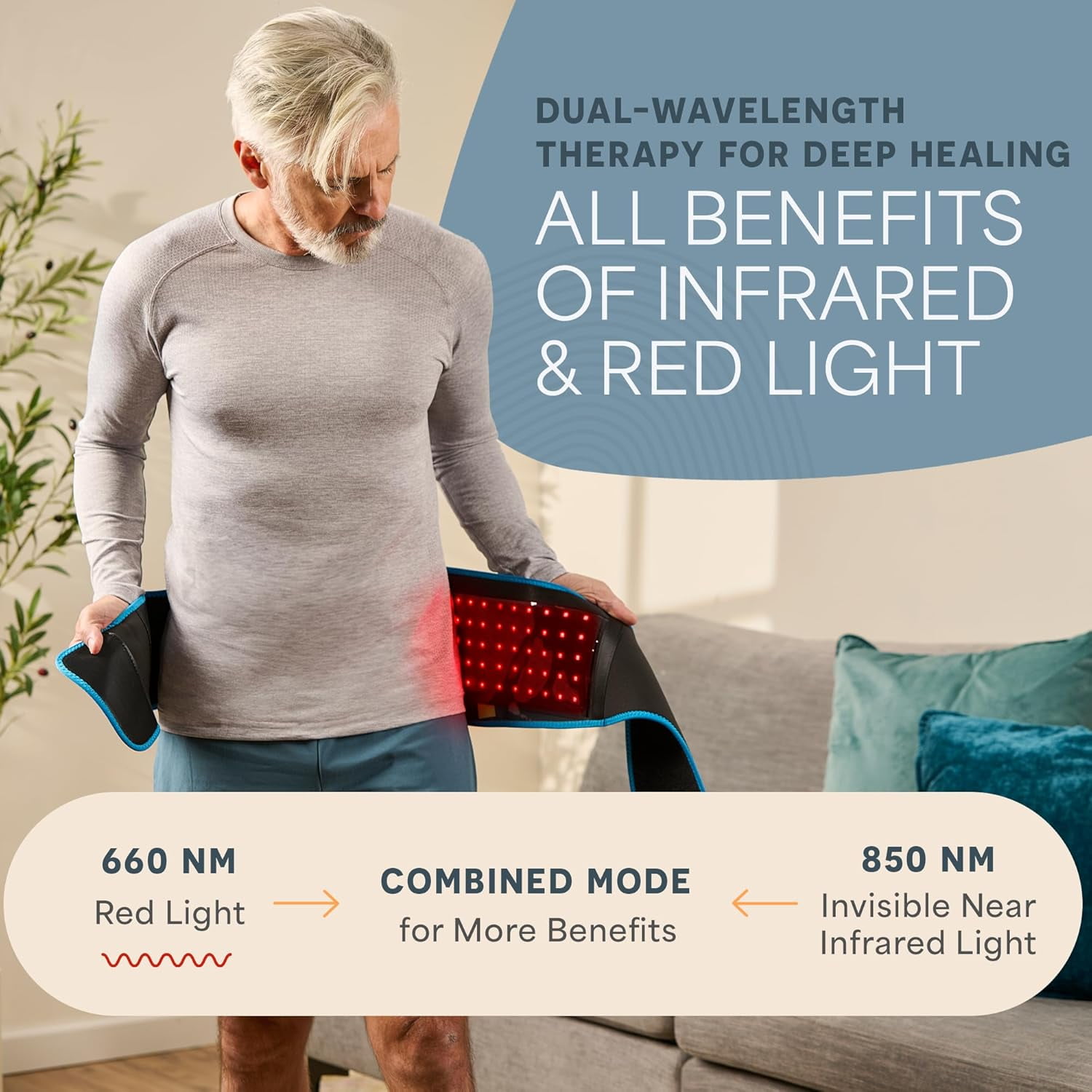 Lifepro Infrared Red Light Therapy Belt, Portable LED Wrap for Muscle Recovery and Pain Relief (Black, 1.2 lb) eozxl