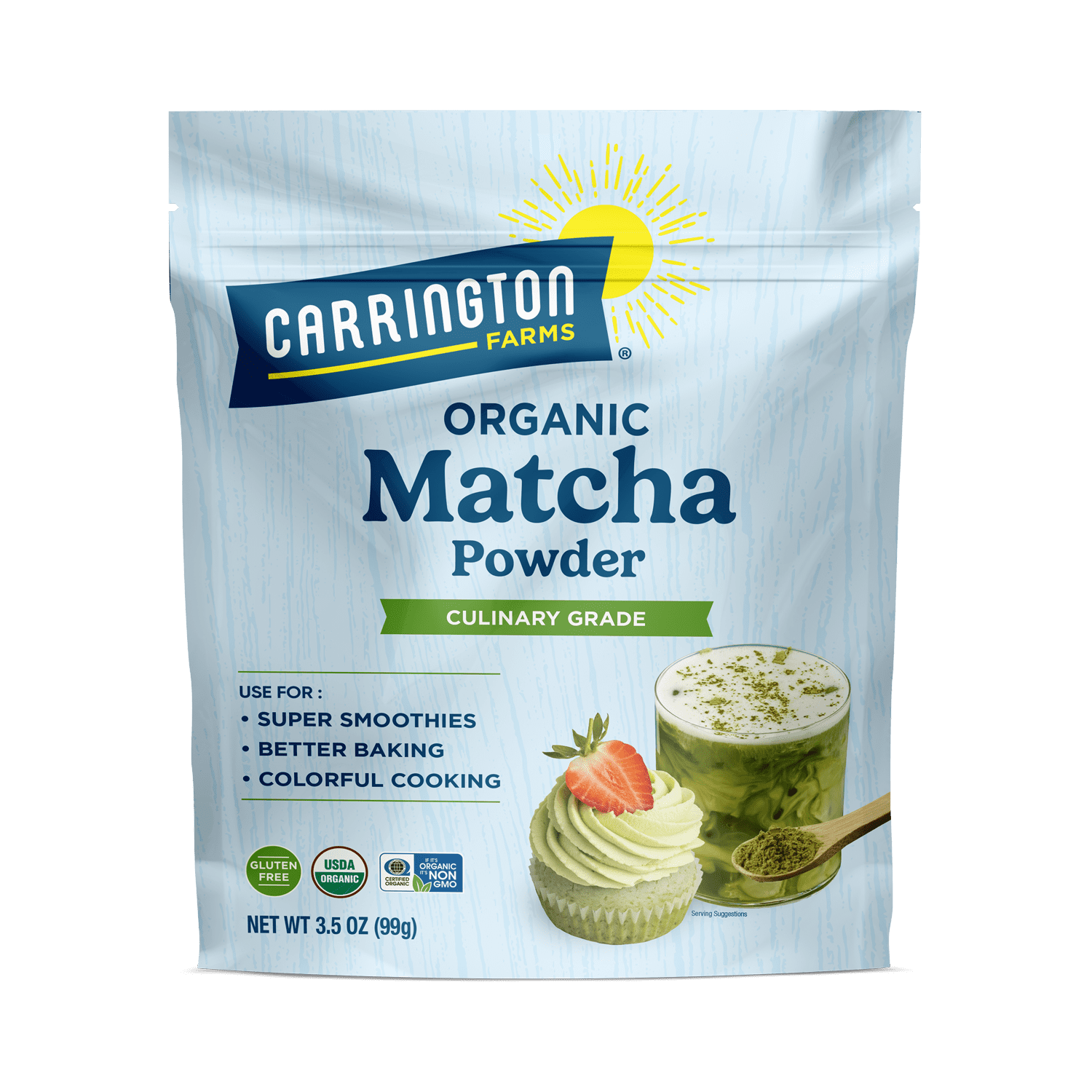 Carrington Farms Organic Matcha Green Tea Powder (Green, 3.5 oz) ga1ec