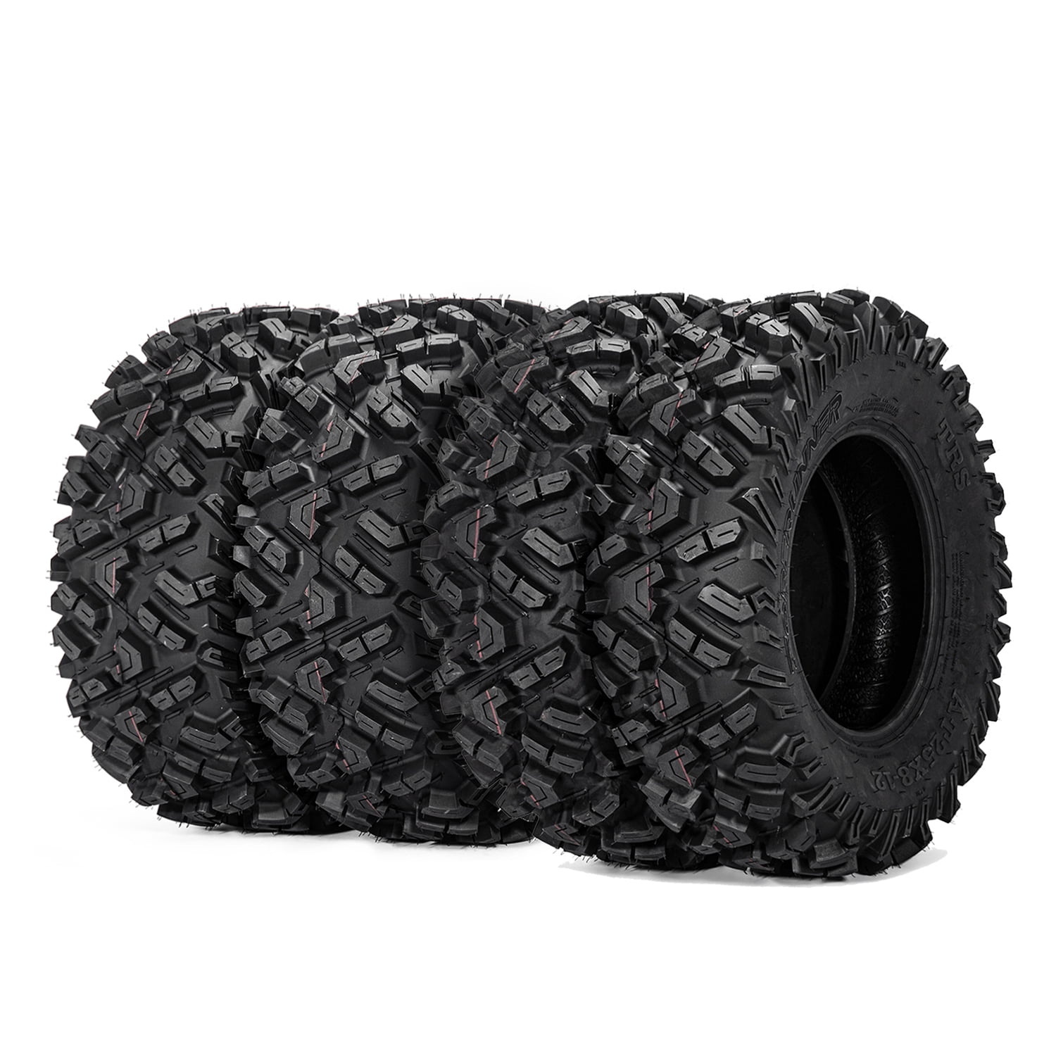 Forerunner ATV Tires All-Terrain Heavy-Duty Off-Road Traction (Black, 25x8-12) 9j6jz