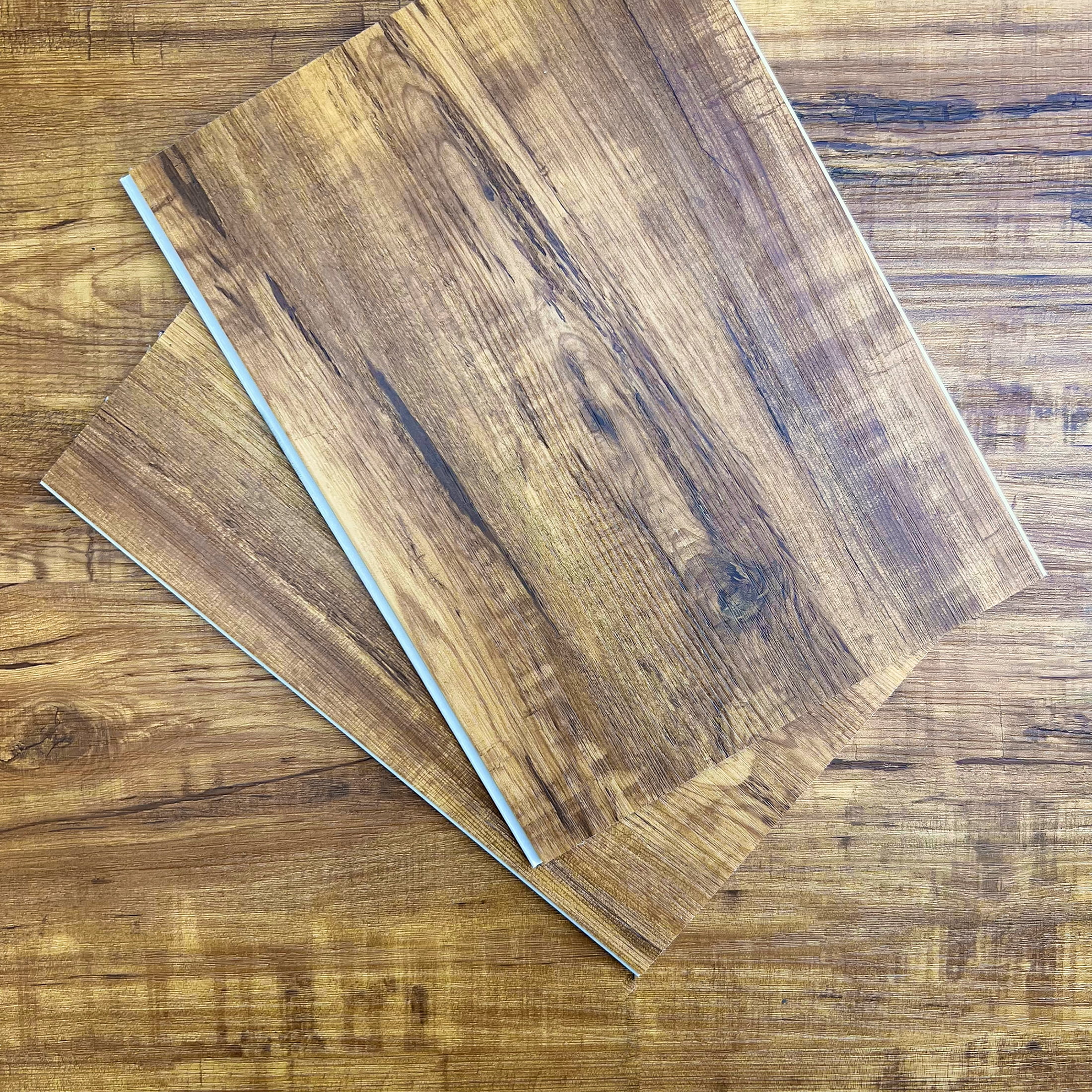 Dekorman Silverlake Acadia Pine Rigid Core Vinyl Plank Flooring Sample (7.1 in. W x 9 in. L) c3flp