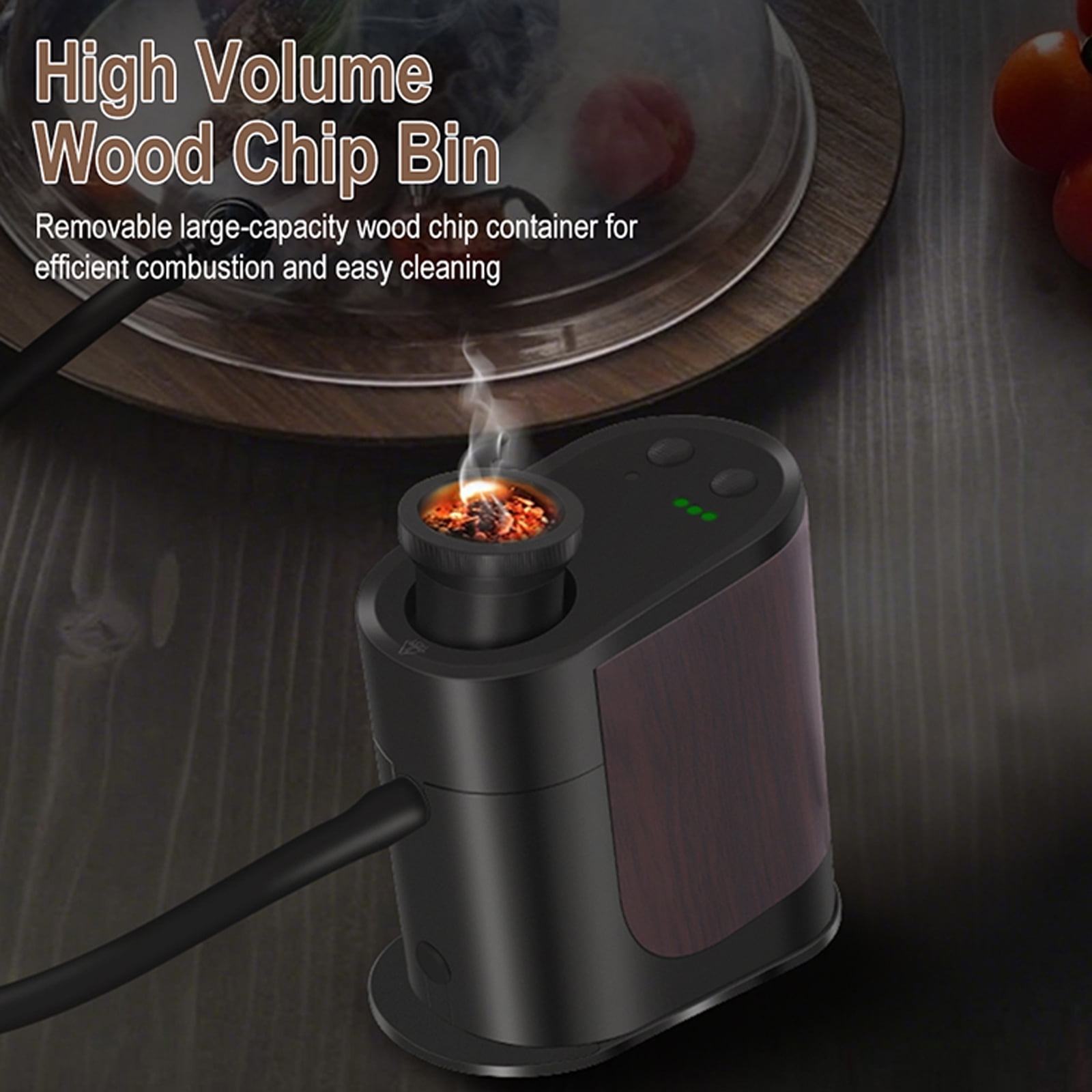 Eurhowing Handheld Electric Food Smoker Gun for Kitchen and Bartending (Black, 1 Unit) u25n4