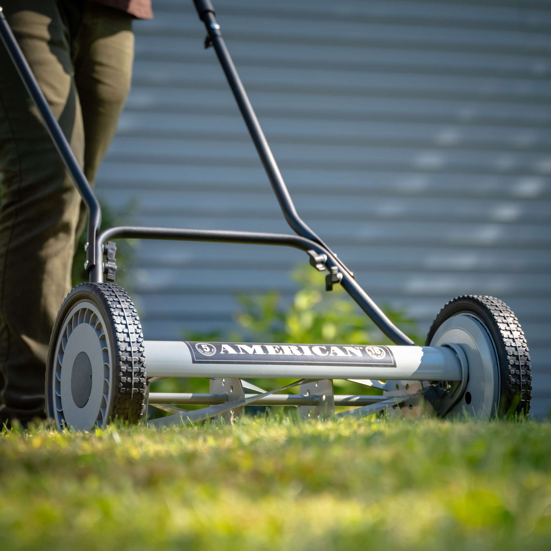 American Lawn Mower 1815-18 Push Reel Mower (Blue, 18 in) pmhhd