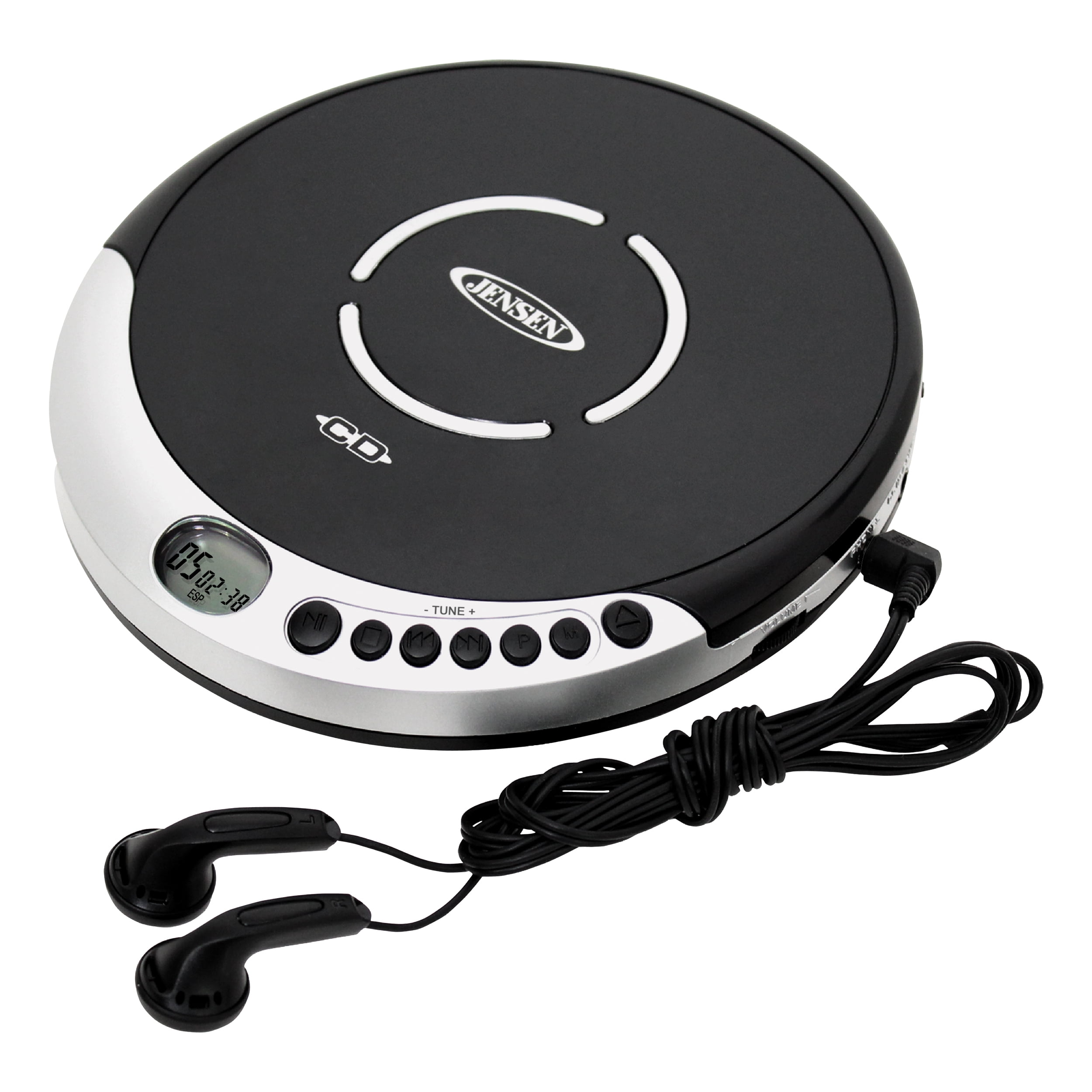 Jensen Portable CD Player with Bass Boost and FM Receiver (Black, 1 Pack) r8hxi