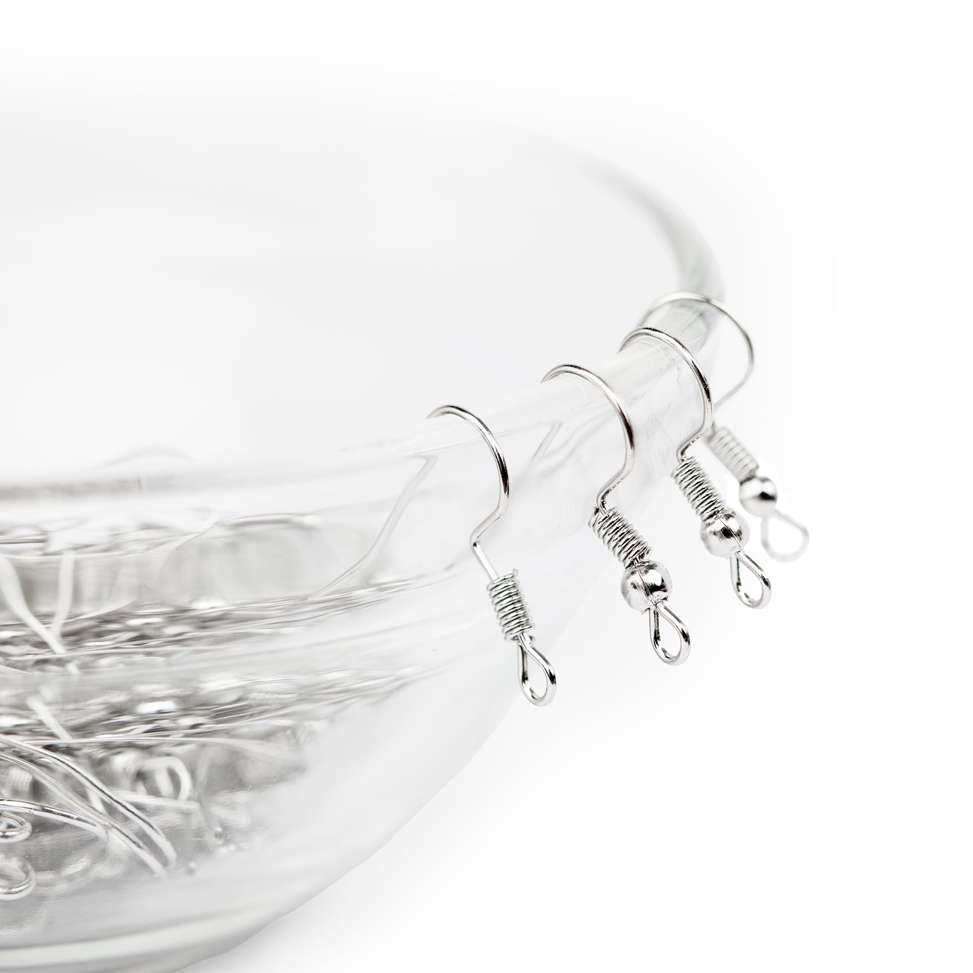 Cousin Metal Fishhook Earwires for Jewelry Making, Durable Craft Findings (Silver, 136 Pieces) 0p4yt
