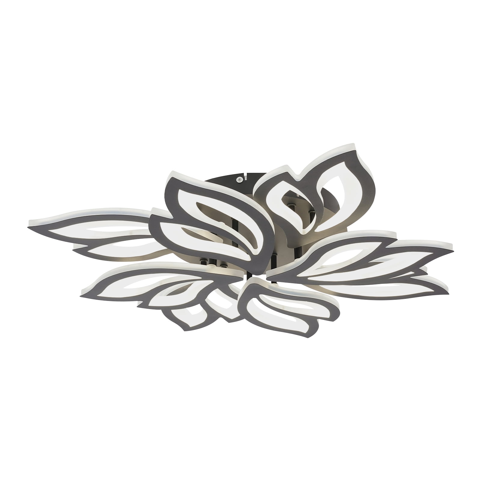 Generic 8 Head LED Flower Ceiling Light Fixture, Flush Mount Dimmable Lamp with Remote Control (11.81 in) k3nzt