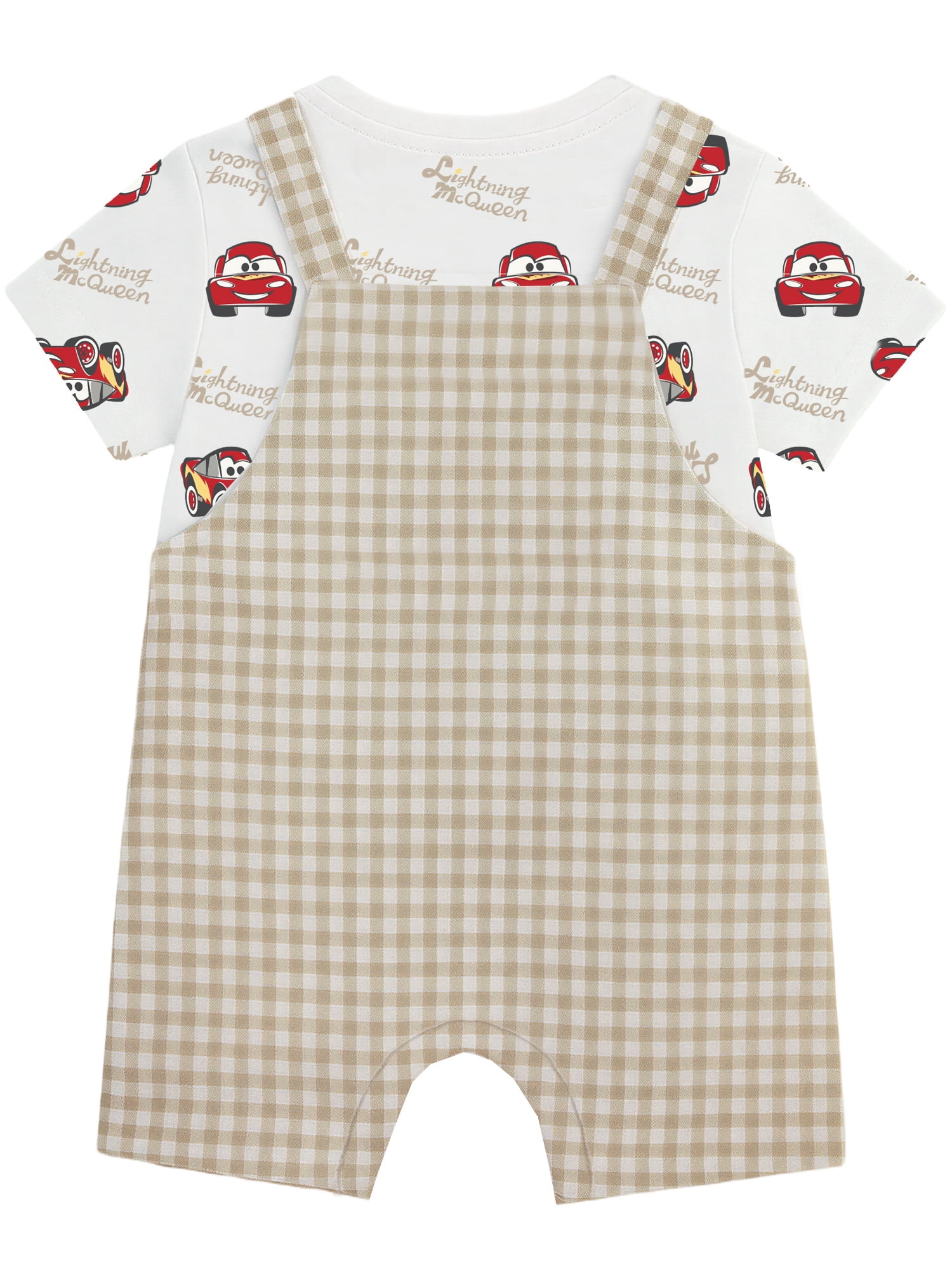 Disney Pixar Cars Baby Boy Shortall Set (Red, 0-24 Months) p8y4y