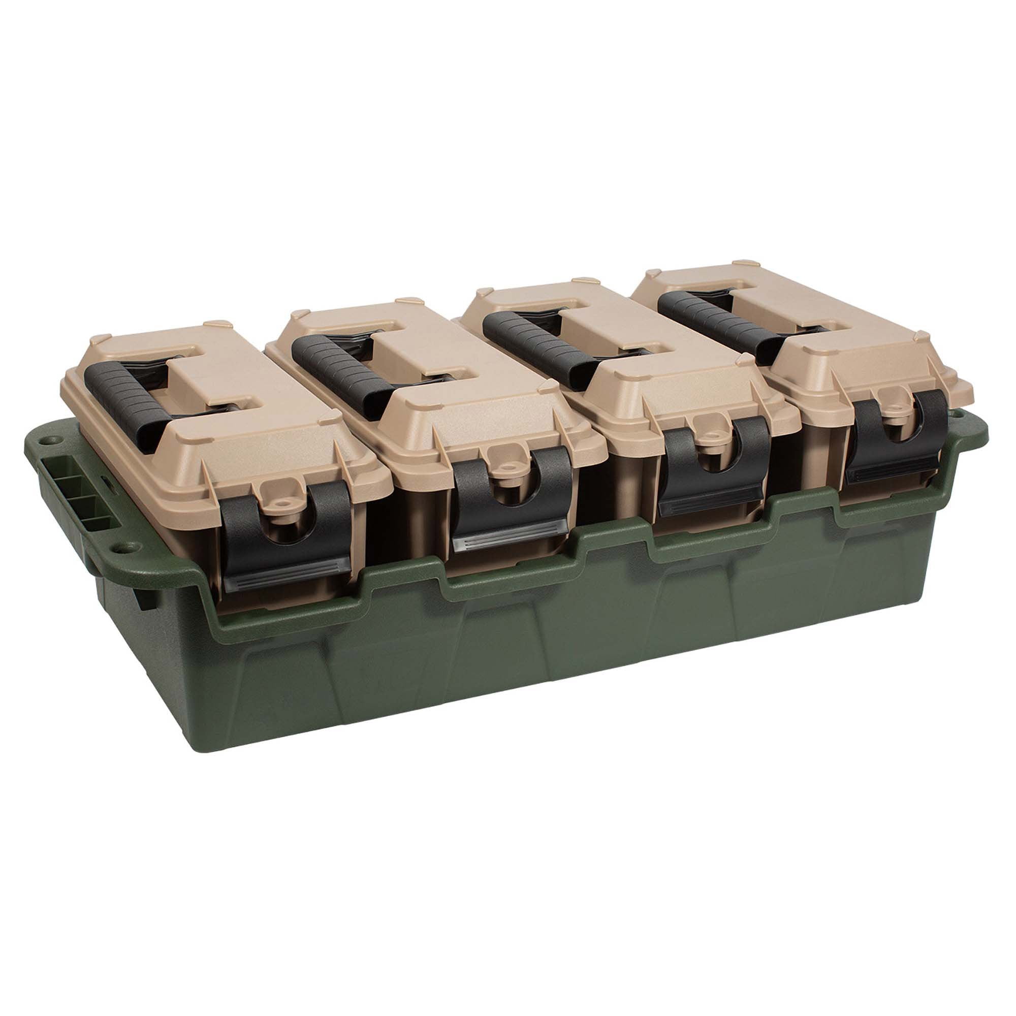Greenmade Stackable Office Storage Crate, Heavy-Duty Organization Bin (Green, 4 Count Pack) 53c5e