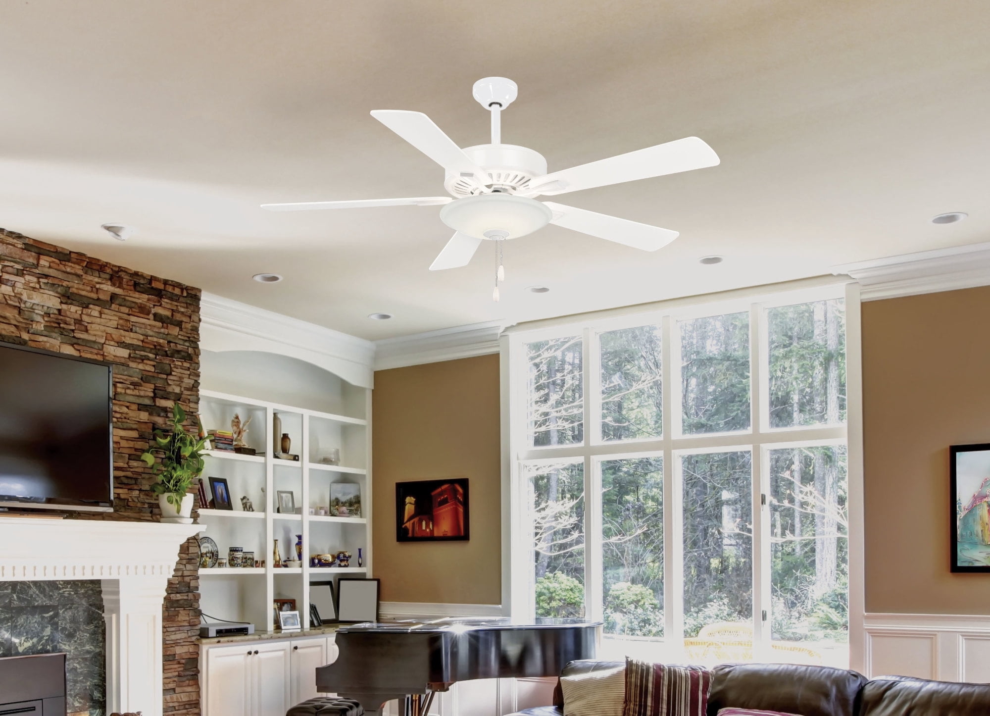 Minka-Aire Contractor LED Ceiling Fan with Light (Oil-Rubbed Bronze, 52 in) t8o6n
