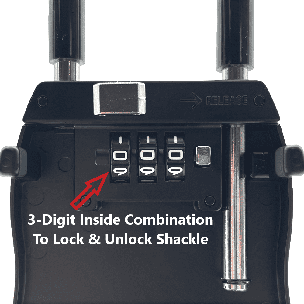 Vault Locks 5500 Key Lock Box with 4-Digit Combination and Hardened Steel Shackle (Silver, 6.2 cu in) lsans