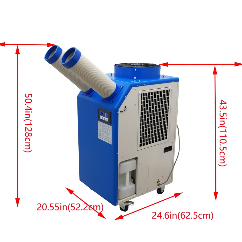Techtongda Industrial Portable Air Conditioner Spot Cooler with Intelligent Control (Blue, 220V) defua