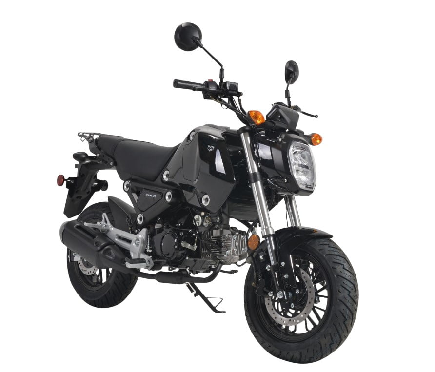 HHH 125cc Street Motorcycle Scooter with High-Visibility Headlights (Black, 30 in Seat Height) 1fivc