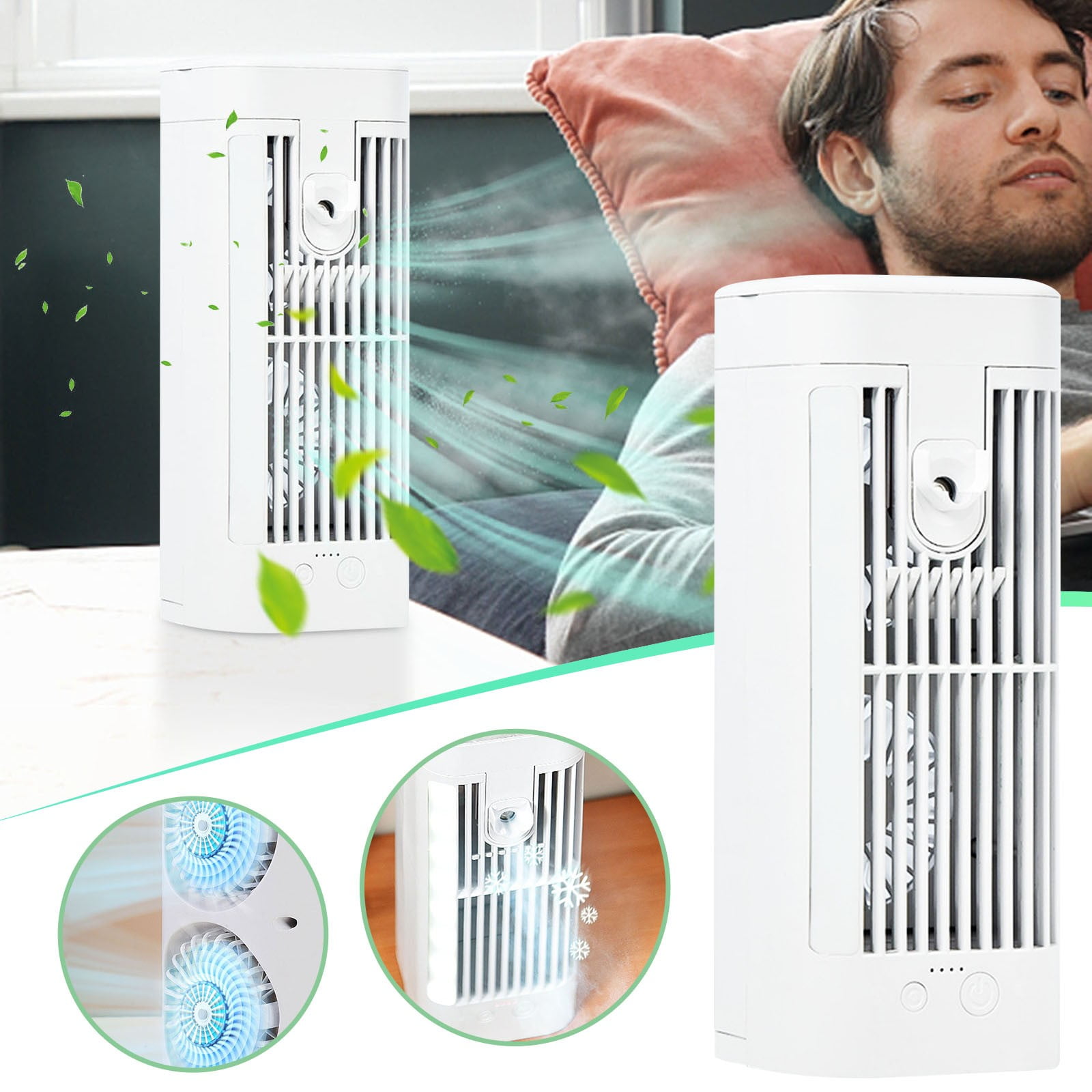 Meigap 8000 BTU Portable Air Conditioner for 250 sq ft Rooms (White) w38m3