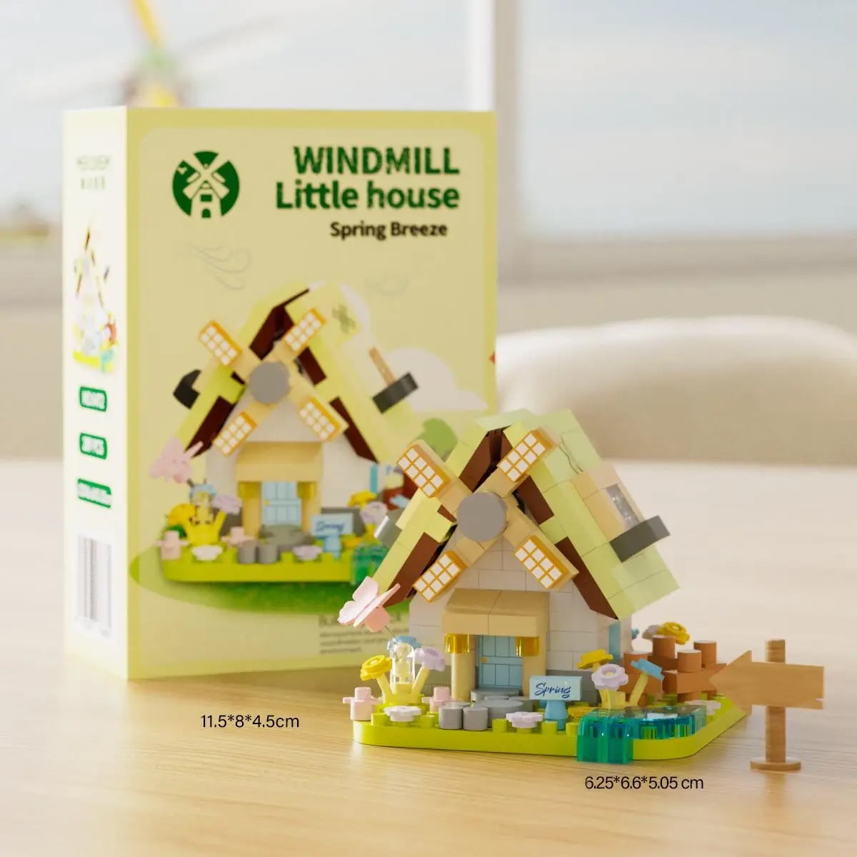 CONUSEA Windmill House Building Blocks Set (1802 Pieces, Micro Construction Model) 6qo5c