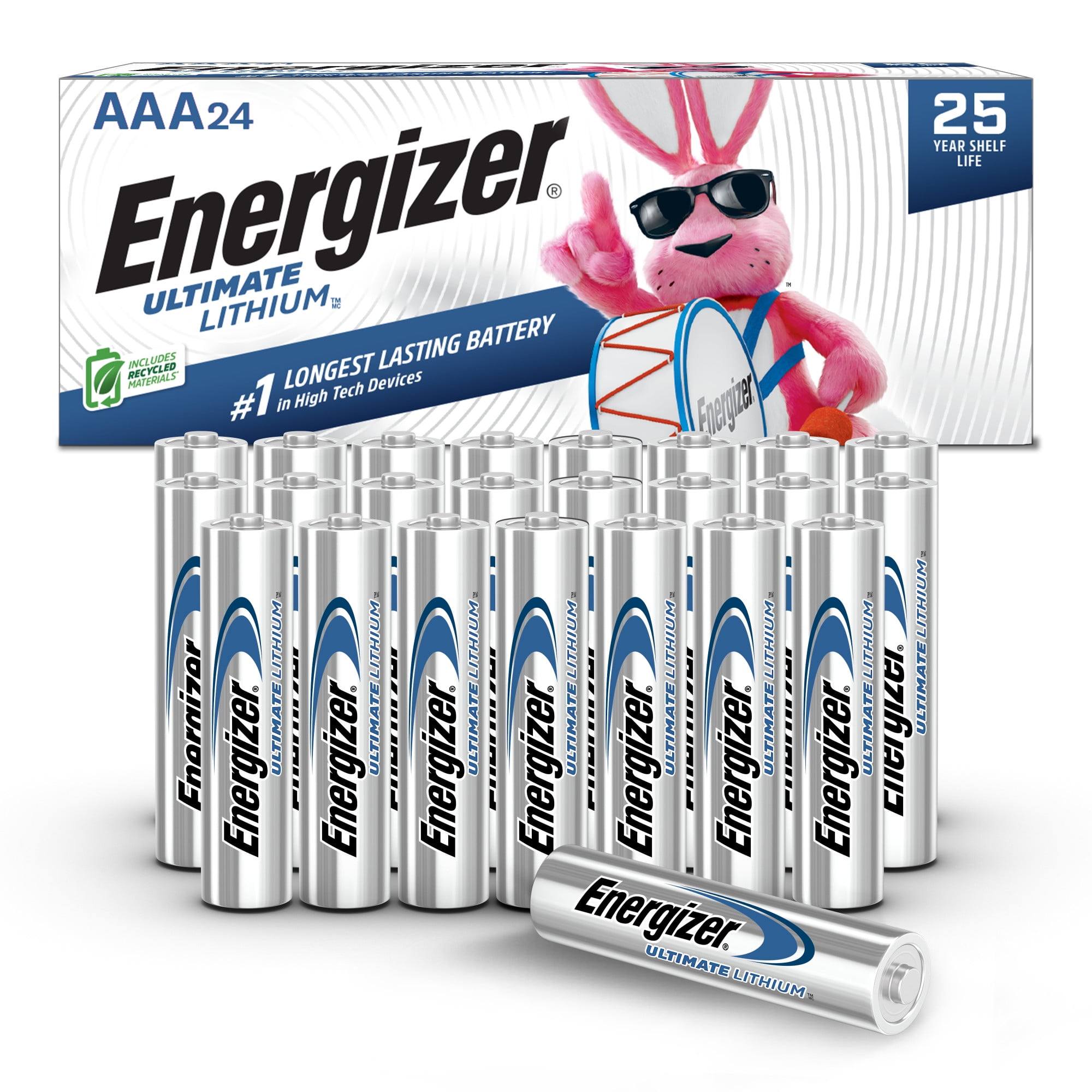 Energizer Ultimate Lithium AAA Batteries (Long-Lasting Performance for High-Tech Devices, 24 Pack) 2rmpn