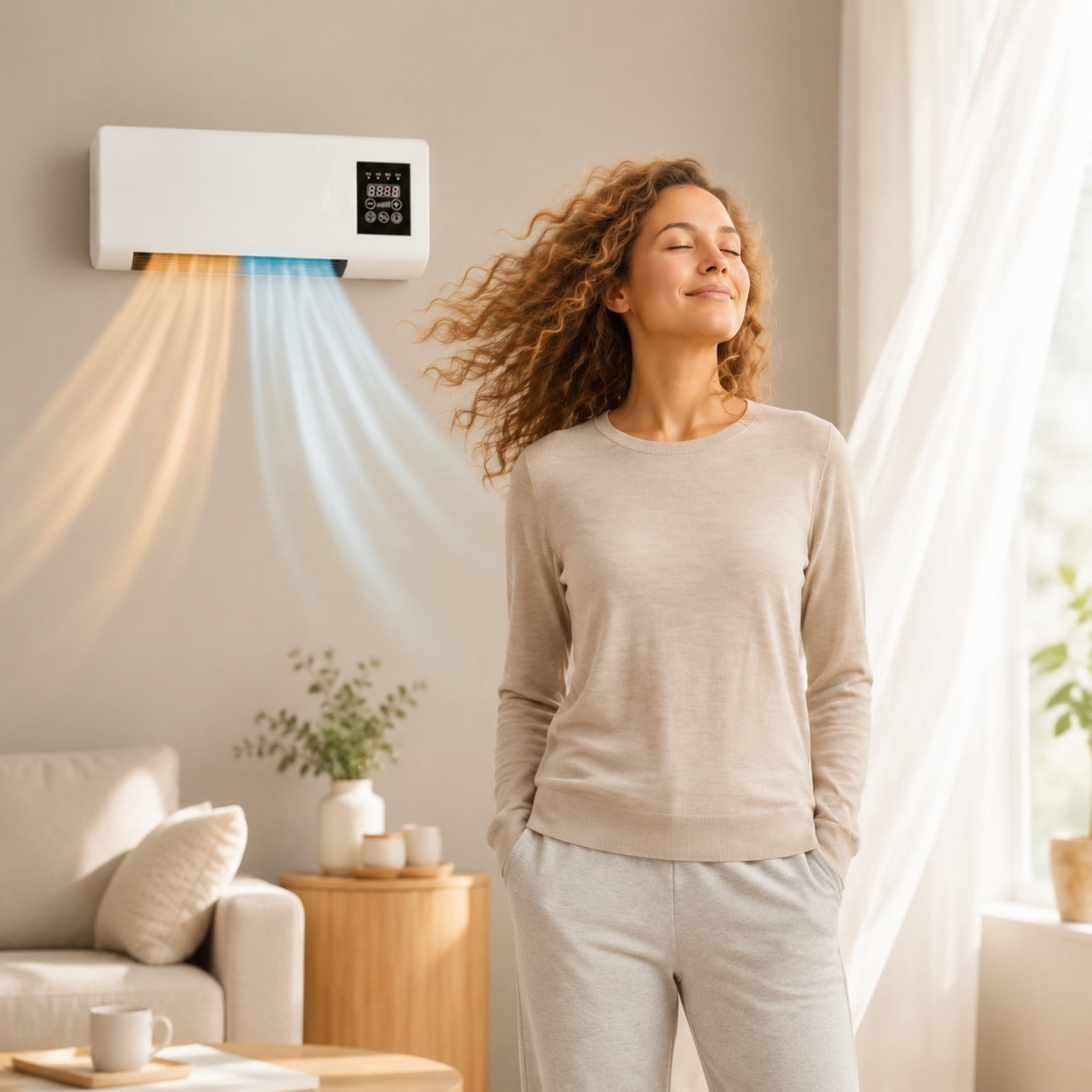 Yayiaclooher Portable Air Conditioner 3-in-1 Bladeless Fan (White, 12000 BTU) fm2r6