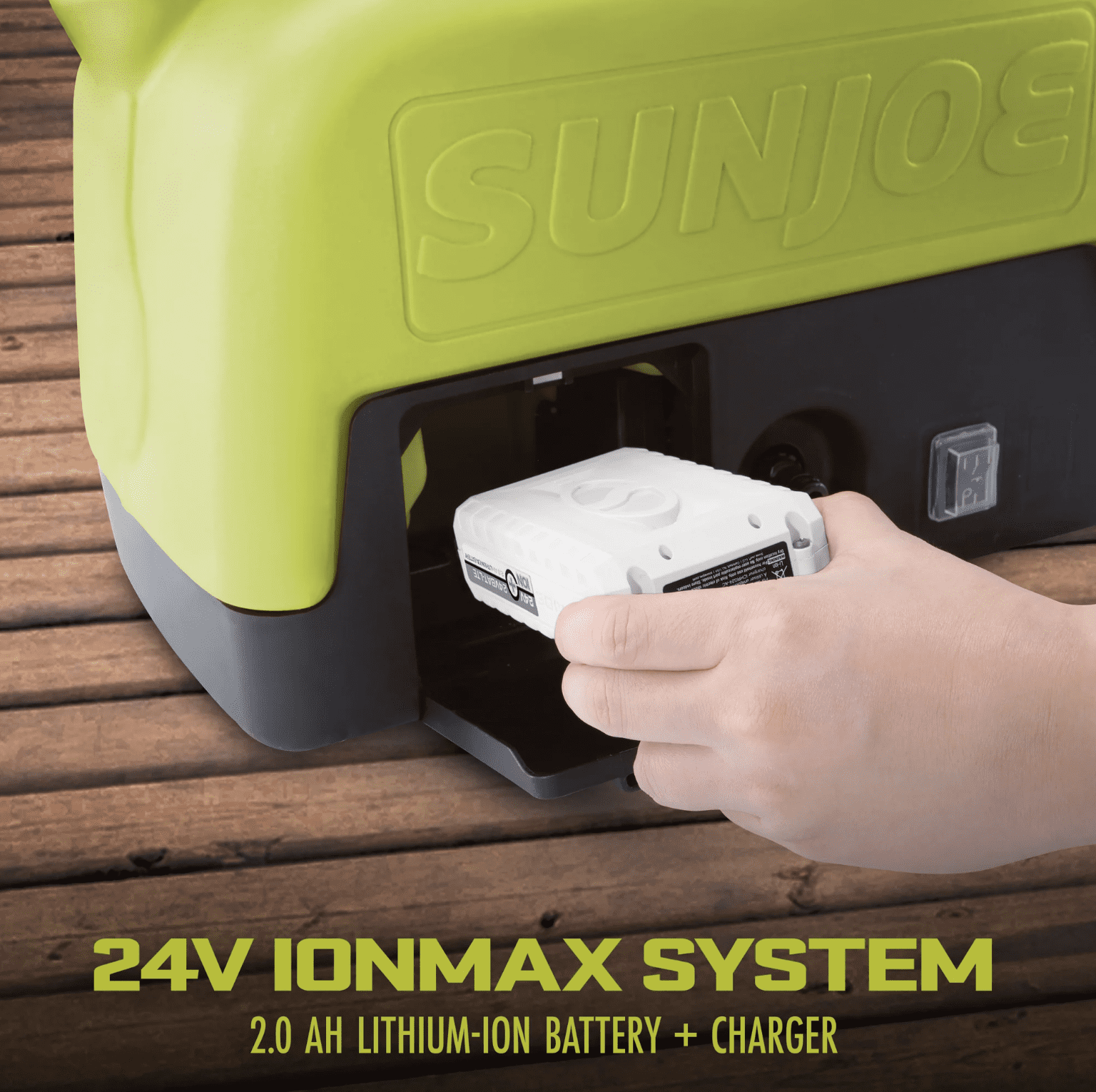 Sun Joe 24V ION+ Cordless Portable Spray Washer Kit with 2.0Ah Battery (Refurbished, 116 PSI) 9kkn0