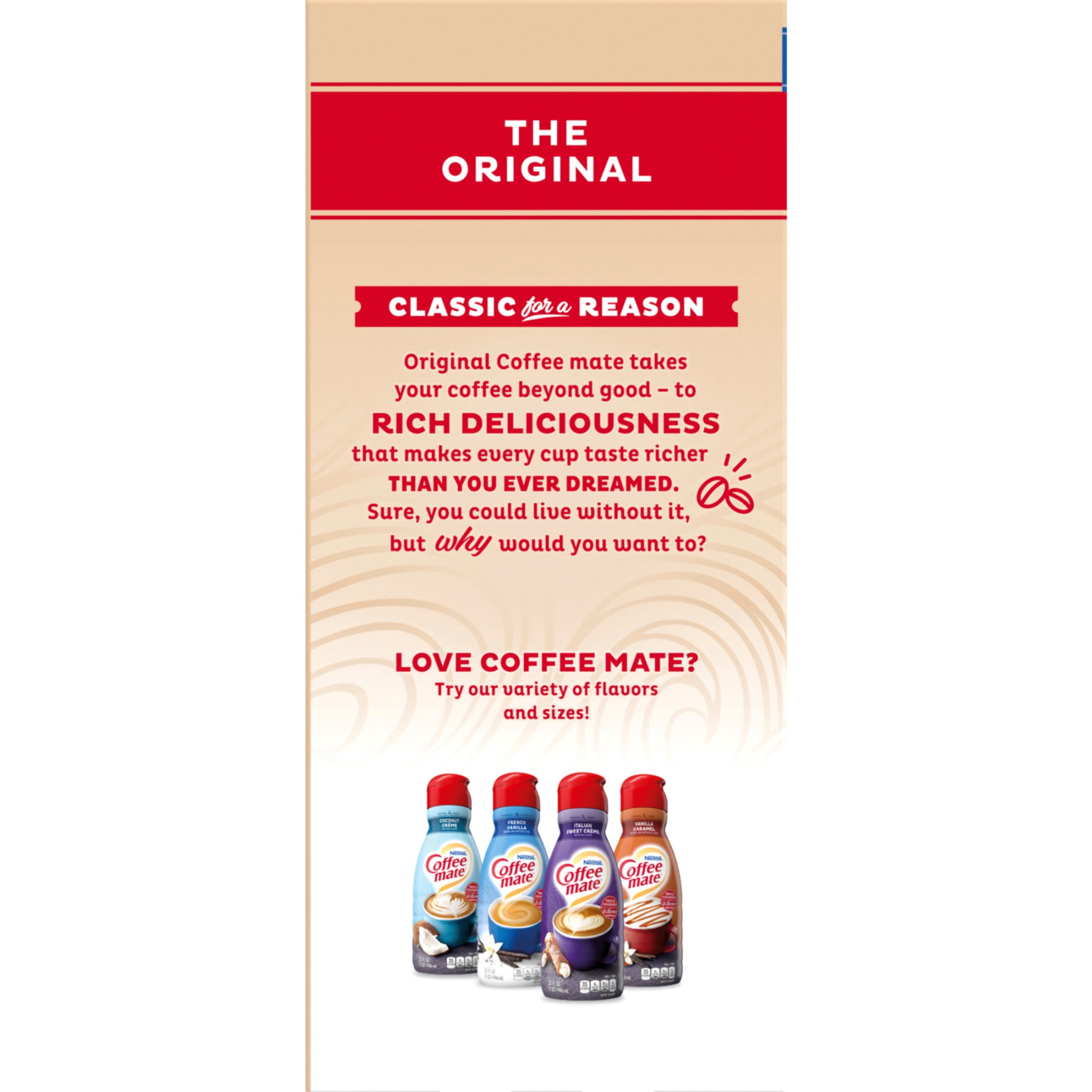 Coffee mate The Original Liquid Coffee Creamer Singles (Original, 48 Count) 7jlbs