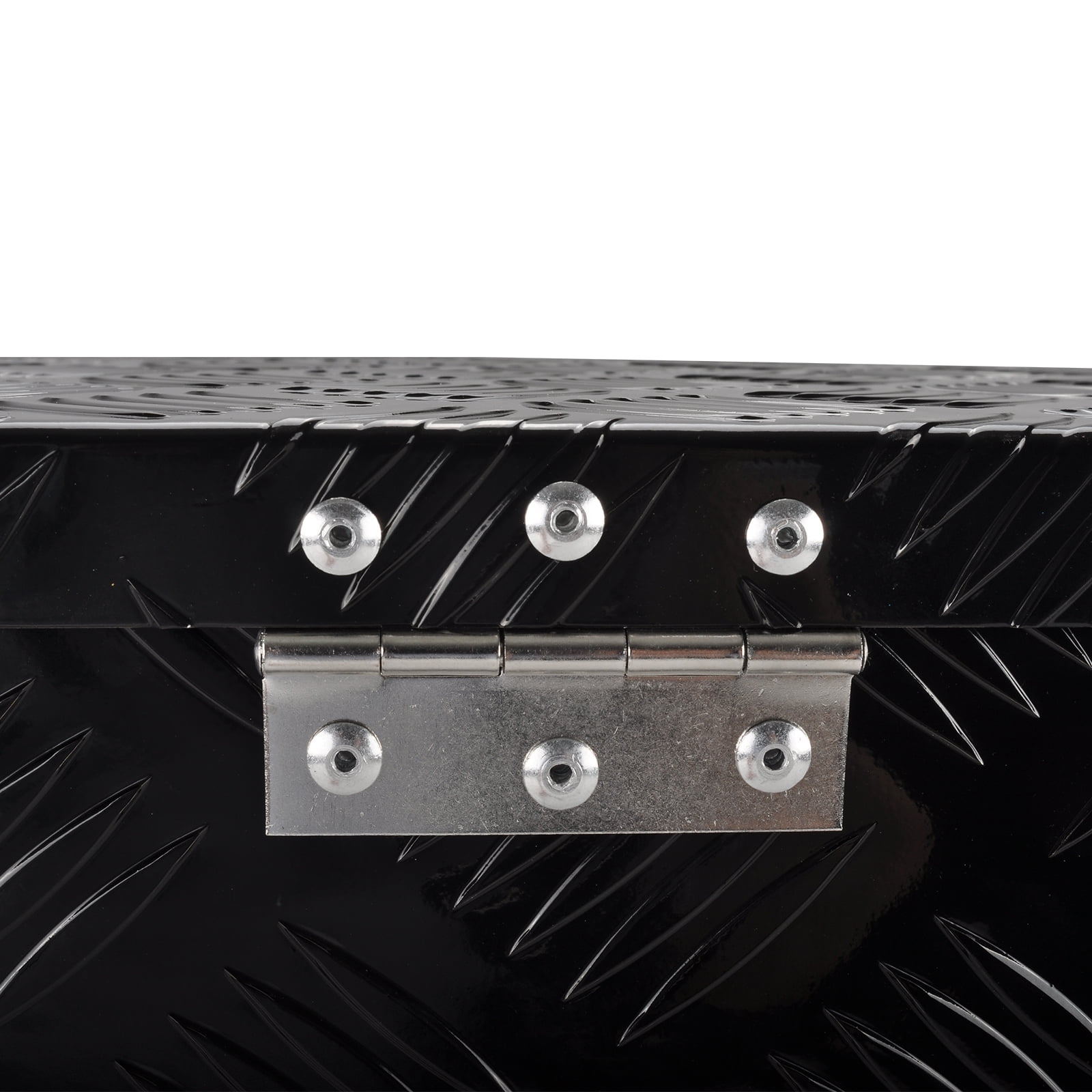 FGJQEFG Aluminum Truck Bed Tool Box, Heavy-Duty Lockable Storage Chest for Pickup Trucks (Black, 48 in x 15 in x 15 in) 872di
