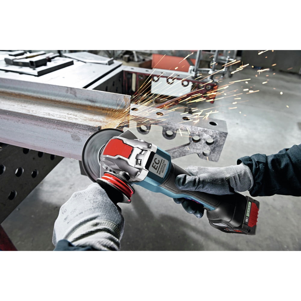 Bosch 18V X-LOCK Brushless Cordless Angle Grinder Kit with 8 Ah Battery (Refurbished, 5 in) vfqju