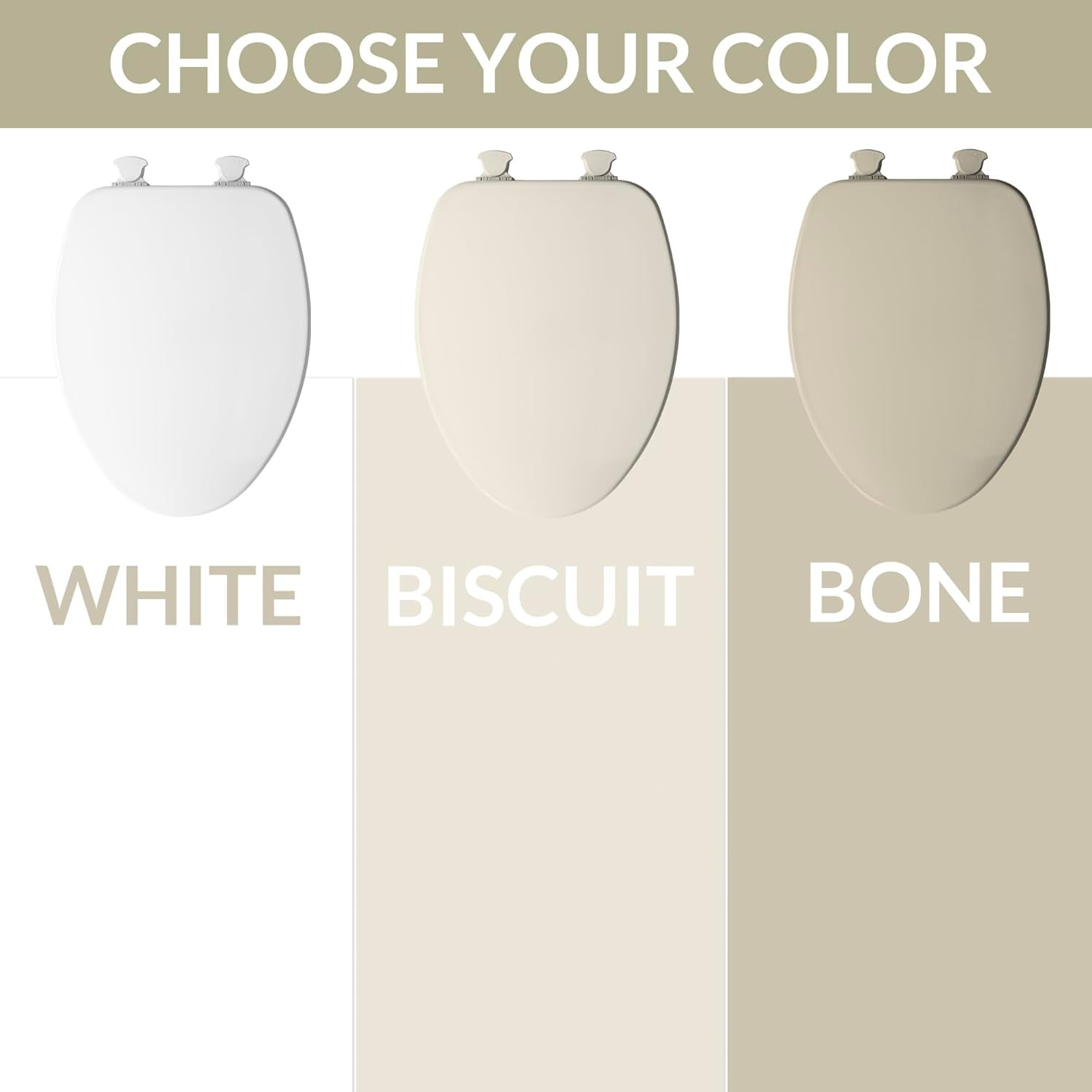 HuiXiu Network Elongated Toilet Seat, Durable Enameled Wood with Easy Clean Hinges (White, 19.24 in) sea9w
