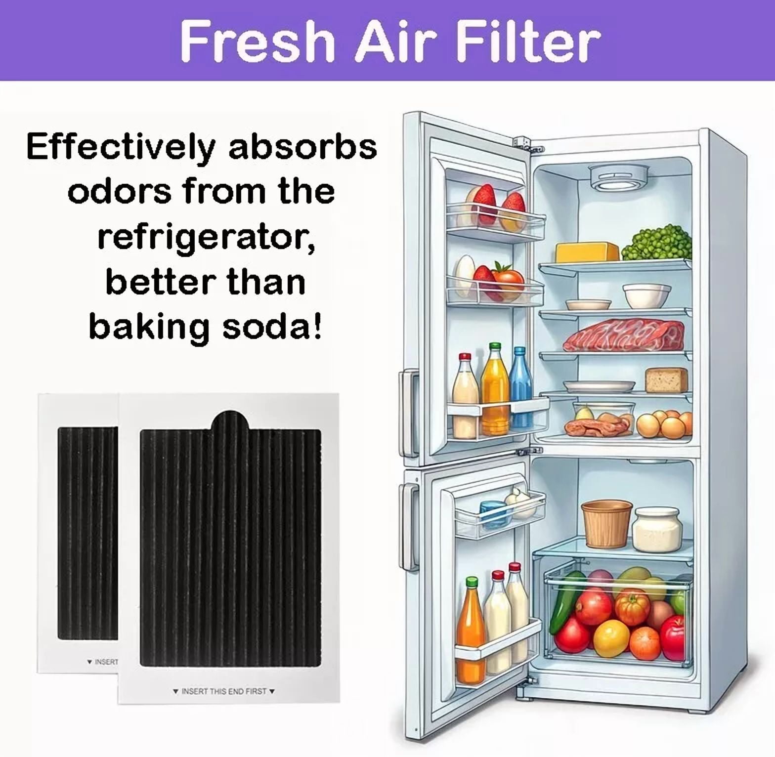 VAULT Pure Air Filter Replacement for Frigidaire Electrolux Refrigerators (2-Pack) rmqly - Image 2