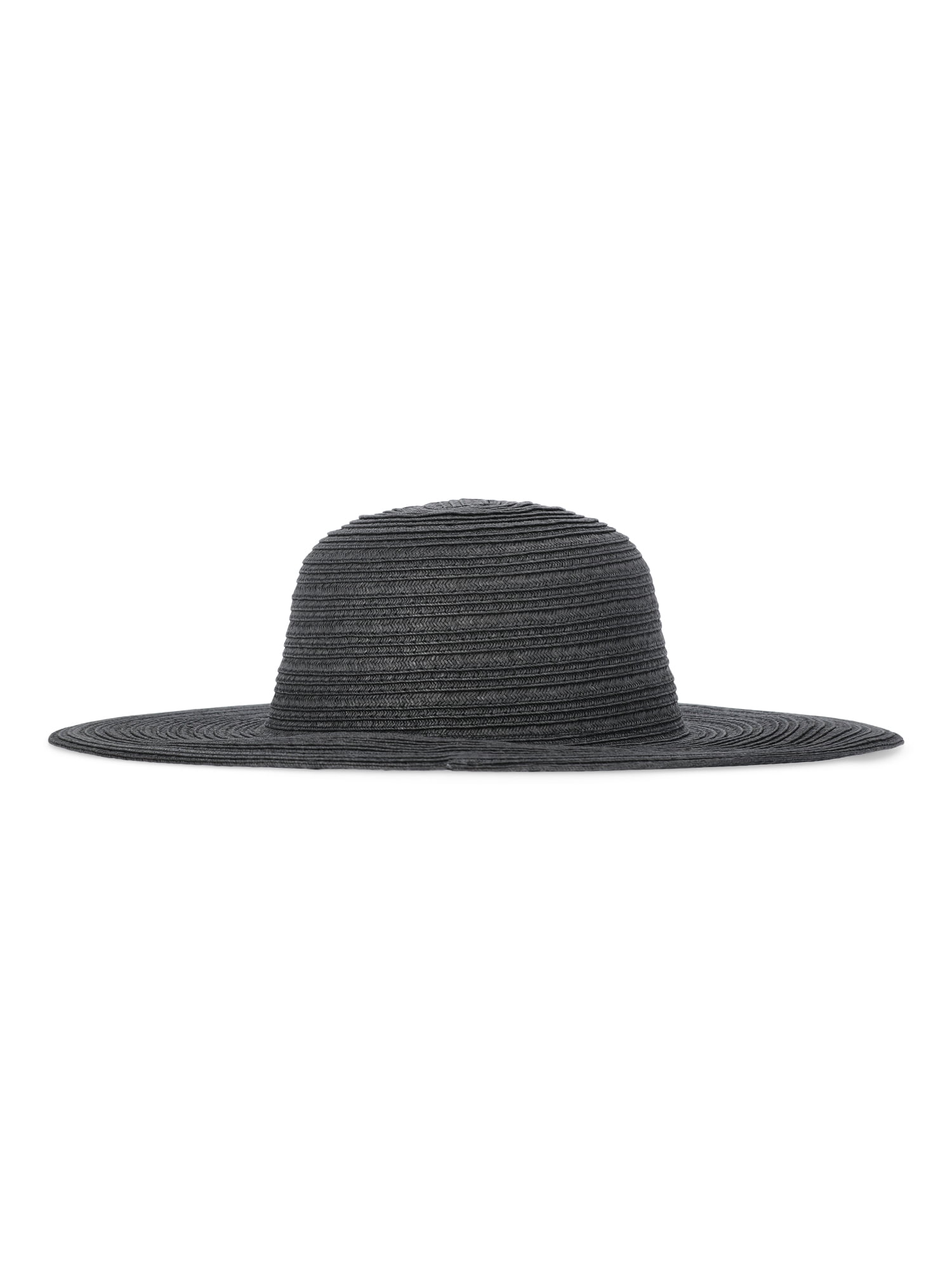 Time and Tru Women's Floppy Sun Hat Wide Brim Summer Beach Accessory (Black, One Size) dm46i