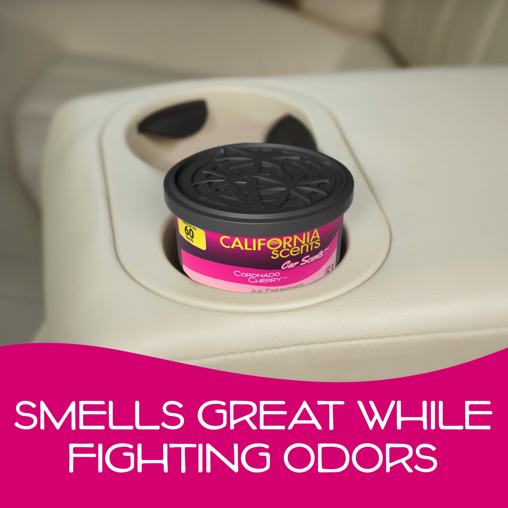 California Scents Car Air Freshener, Long-Lasting Fragrance Control Lid (Coronado Cherry, 1.5 oz) bcpkw