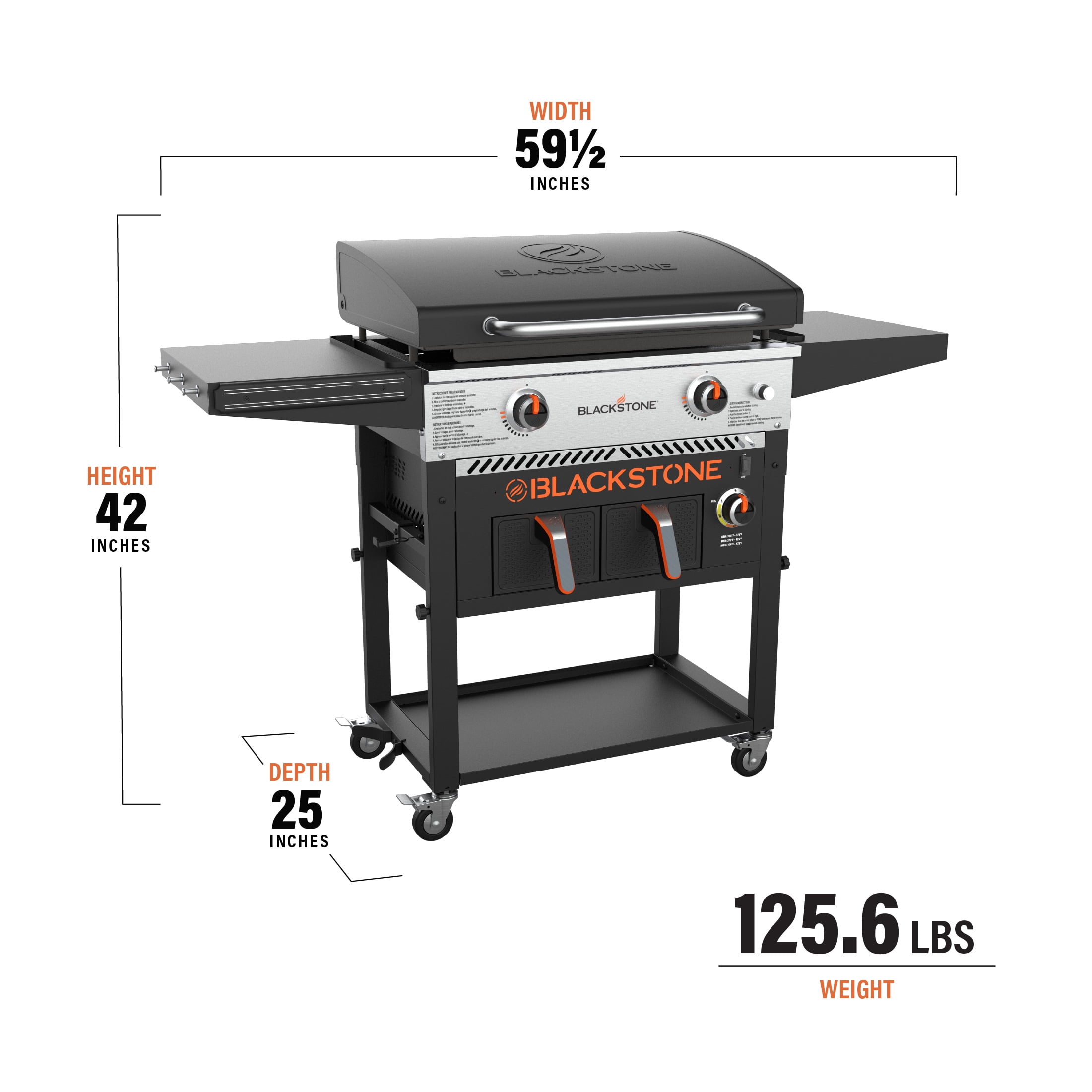 Blackstone 28-inch Outdoor Propane Griddle and Air Fryer Combo with Hood (Black, 524 sq in) ime8u