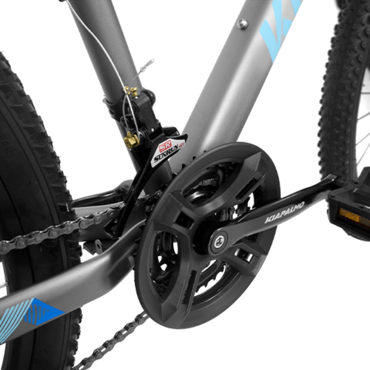 Generic 26 Inch Mountain Bike, 21-Speed High Carbon Steel Bicycle with Front Suspension and Mechanical Disc Brakes (Silver, 26 in) l0puk