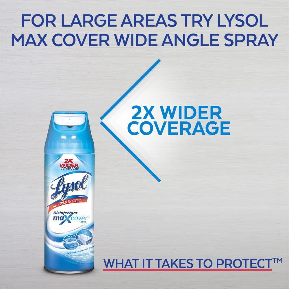 Lysol Disinfectant Spray, Crisp Linen Scent, Multi-Surface Sanitizer (19 oz, 2 Pack) rvuv1