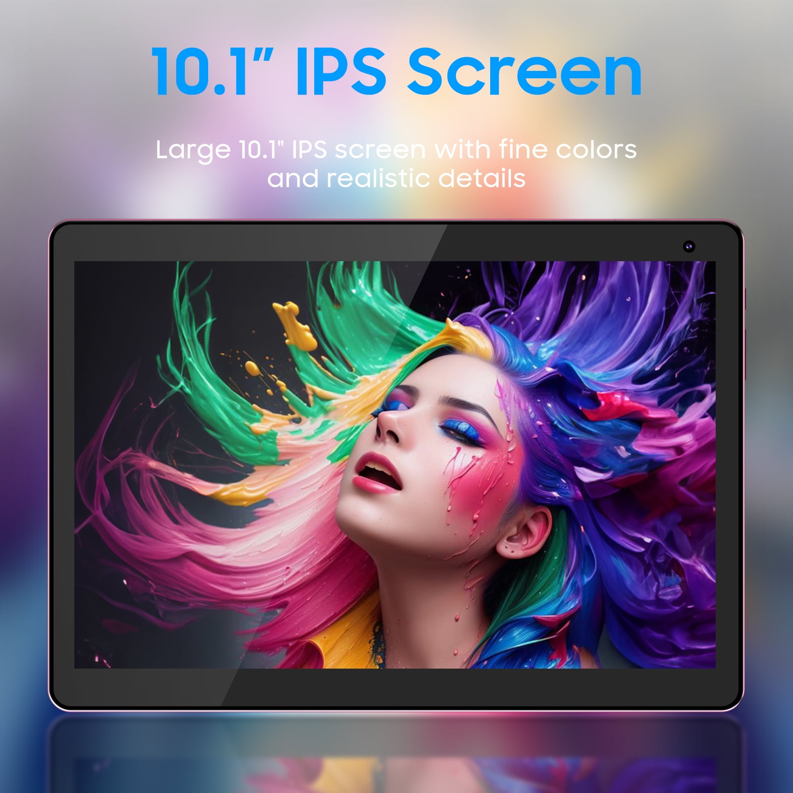 Coopers 10 inch Android 15 Tablet, Quad Core Processor, 32GB Storage, IPS HD Touch Screen, Dual Camera, Wi-Fi Bluetooth Tablet PC (Pink, 10 inch) 8ep9g