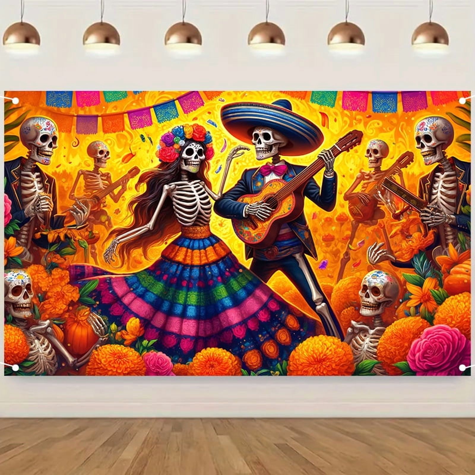 Generic Halloween Witch Magic Party Banner Decorative Wall Flag (Black, 70.87 in x 43.31 in) kkbq6