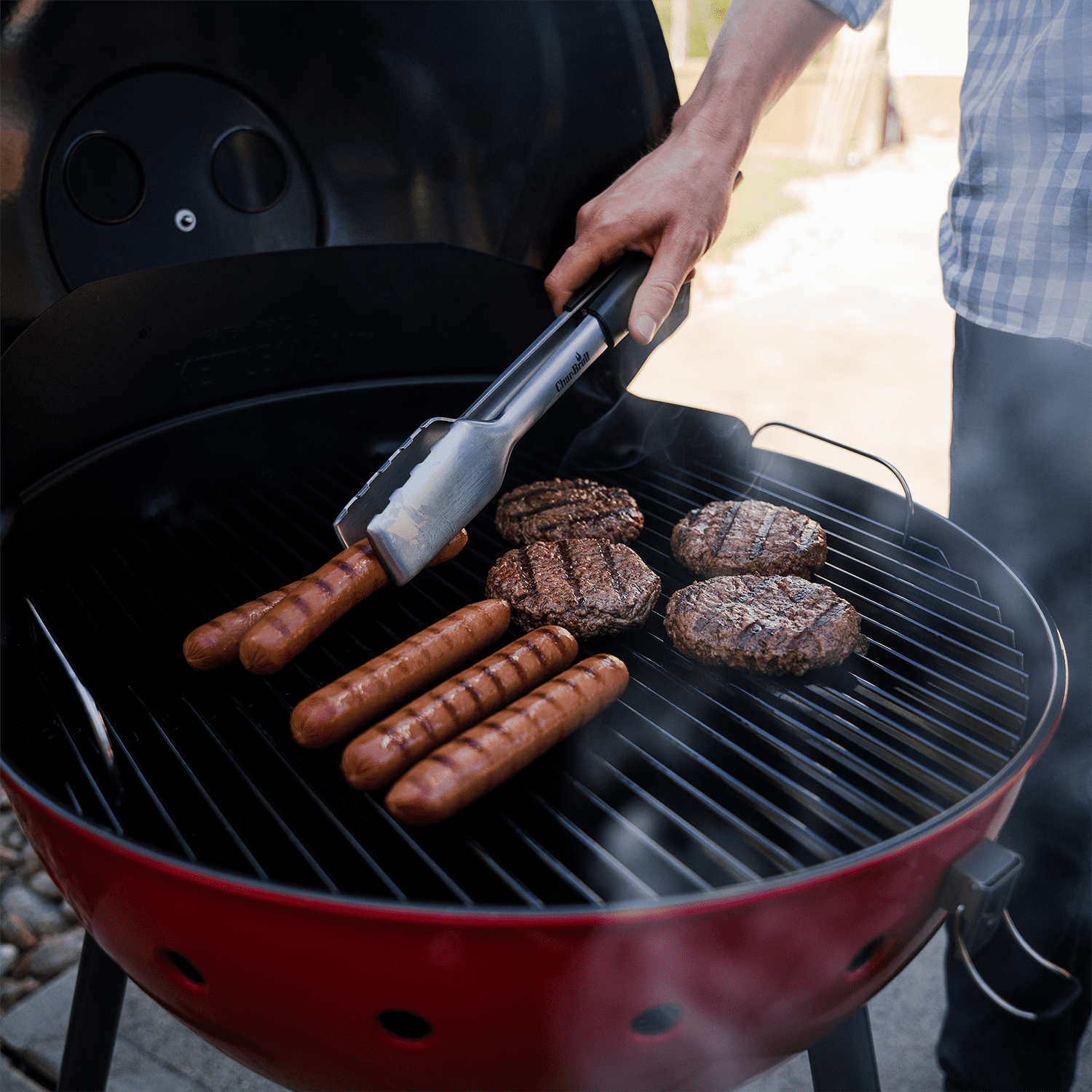 Charbroil Kettleman TRU-Infrared Charcoal Grill (Red, 360 sq in) 6qted