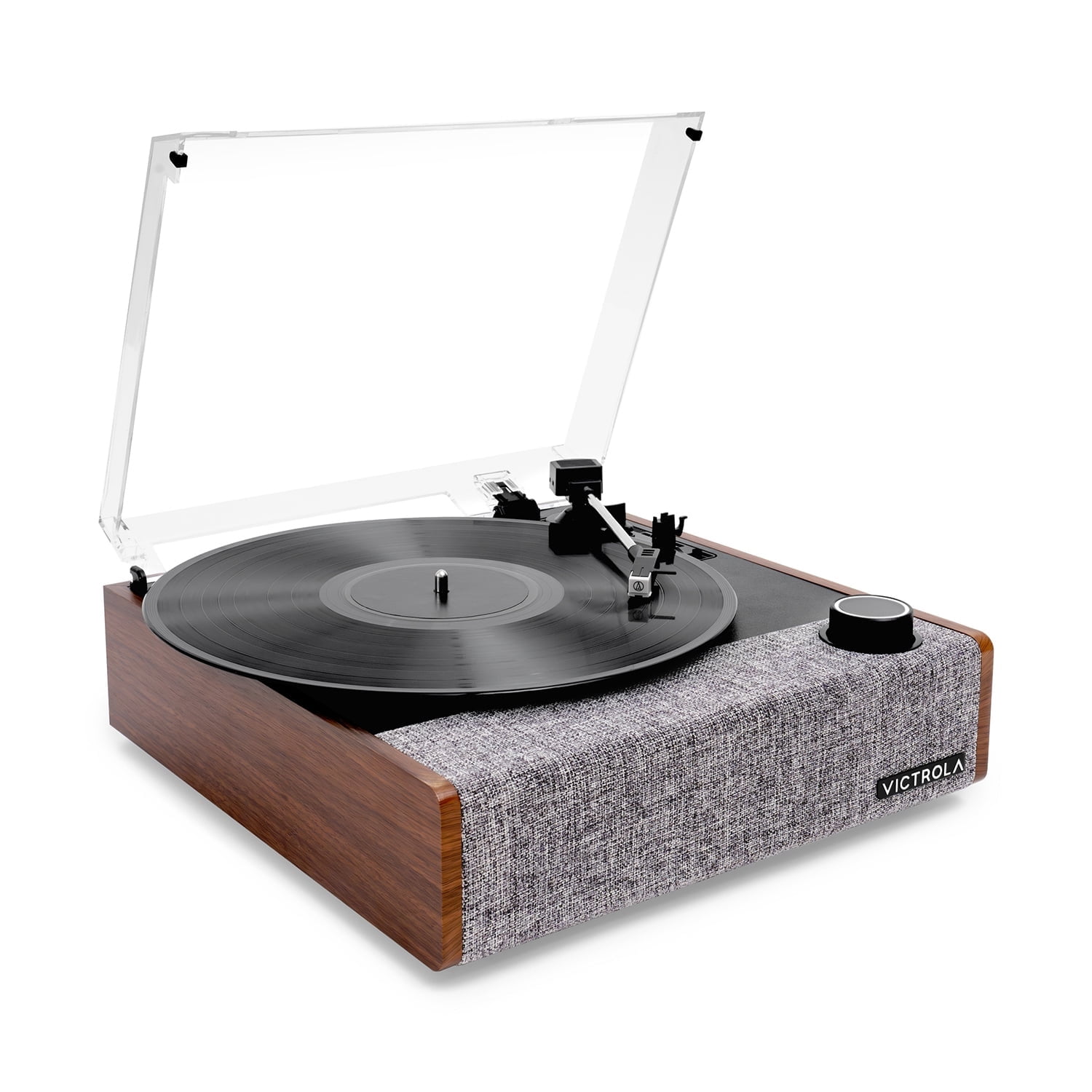 Victrola Eastwood II 3-Speed Bluetooth Record Player with Audio-Technica Cartridge and Built-in Speakers (Walnut) va48x