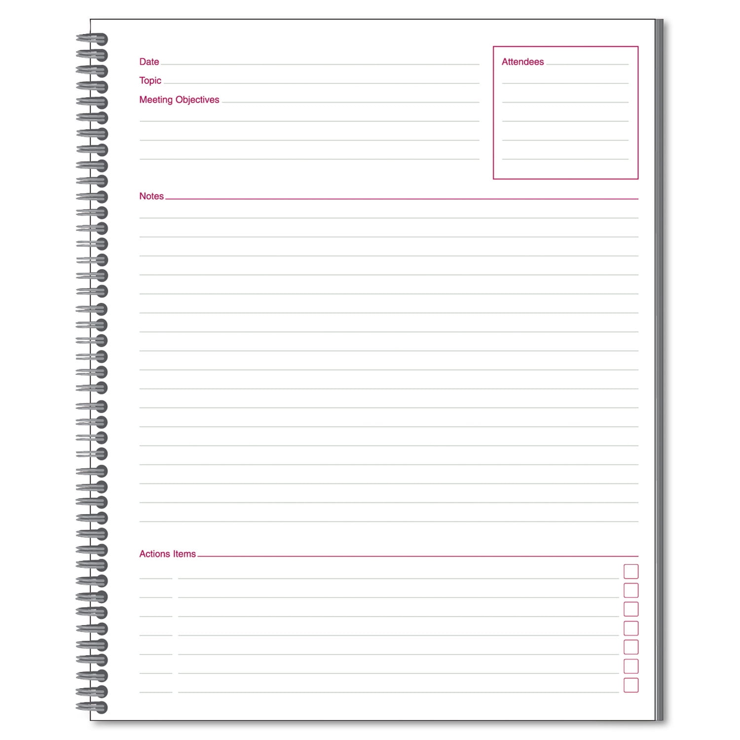 Mead Cambridge Limited Meeting Notebook, Professional Executive Journal with Perforated Pages (Black, 80 Sheets) 7jqa0