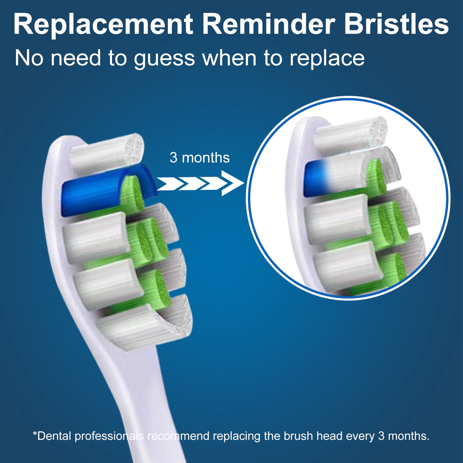 Valuabletry Replacement Brush Heads for Philips Sonicare Electric Toothbrush (White, 8 Pack) q11hq