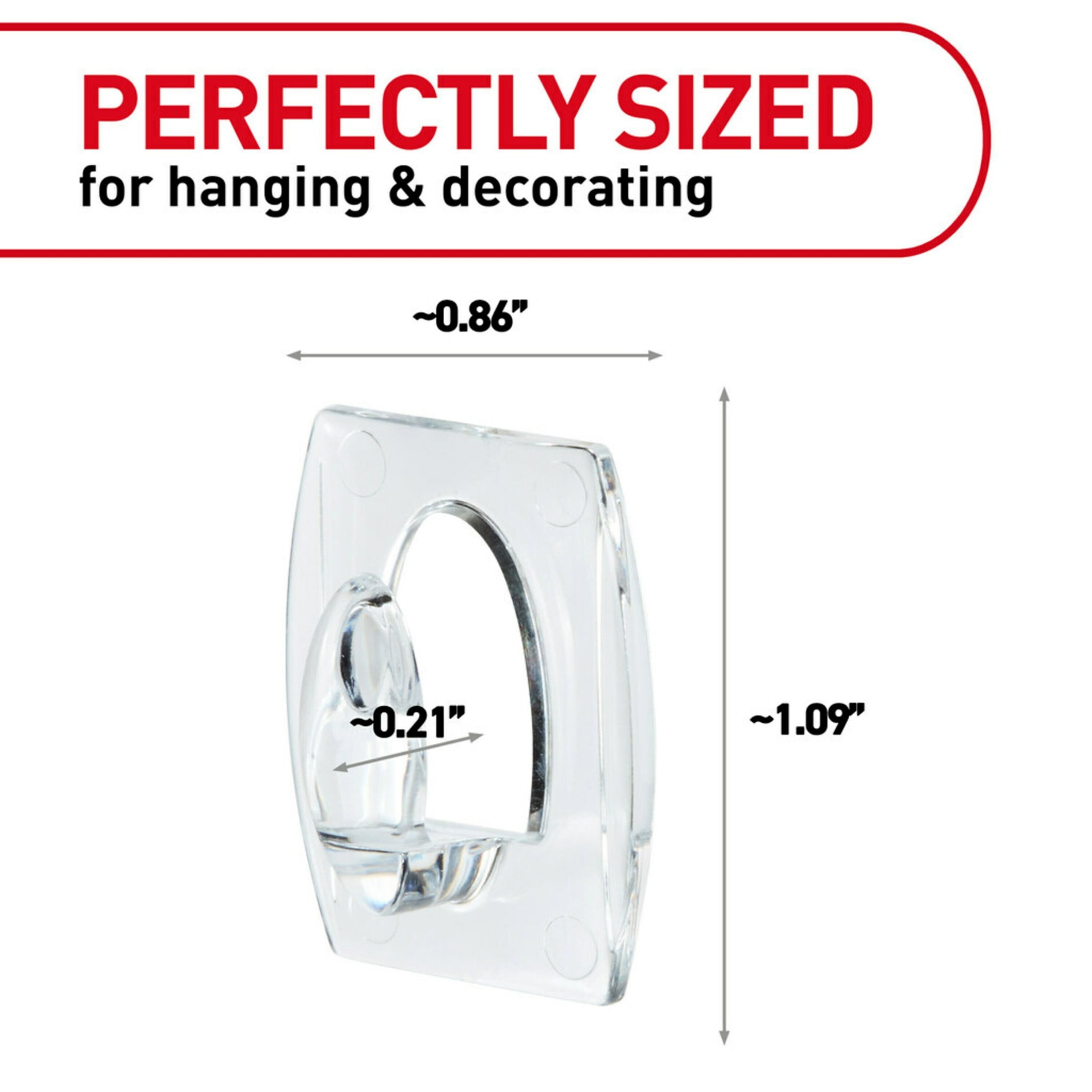 Command Mini Wall Hooks for Damage-Free Decorating (Clear, 12 Hooks and 16 Strips) ctgws