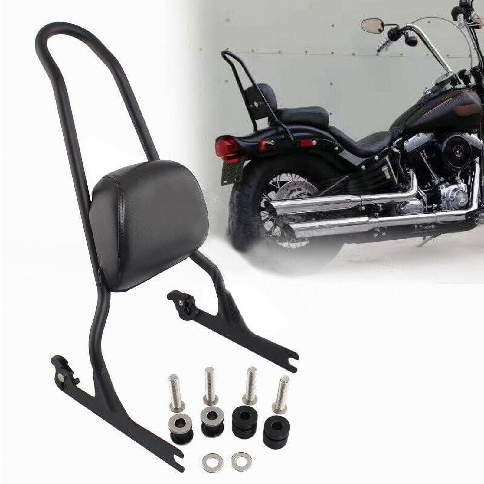 Kojem Detachable Passenger Backrest Sissy Bar for Harley Softail Fat Boy (Matte Black) s0s3p