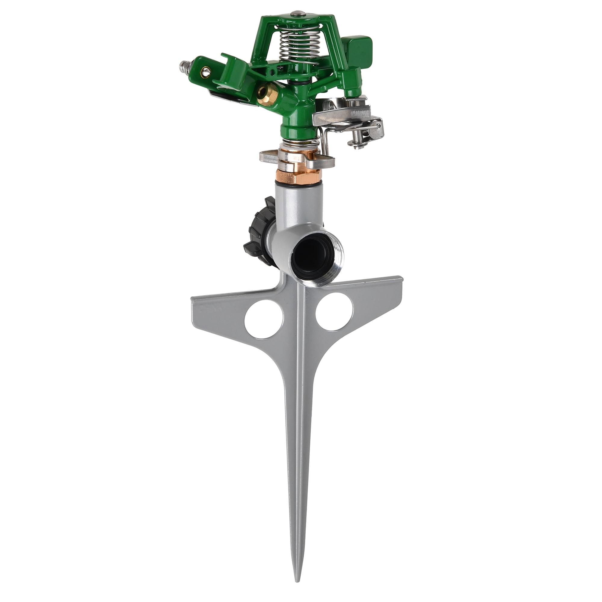 Expert Gardener Pulsating Spike Lawn Sprinkler (Heavy-Duty Metal, 5600 sq ft Coverage) yjwow