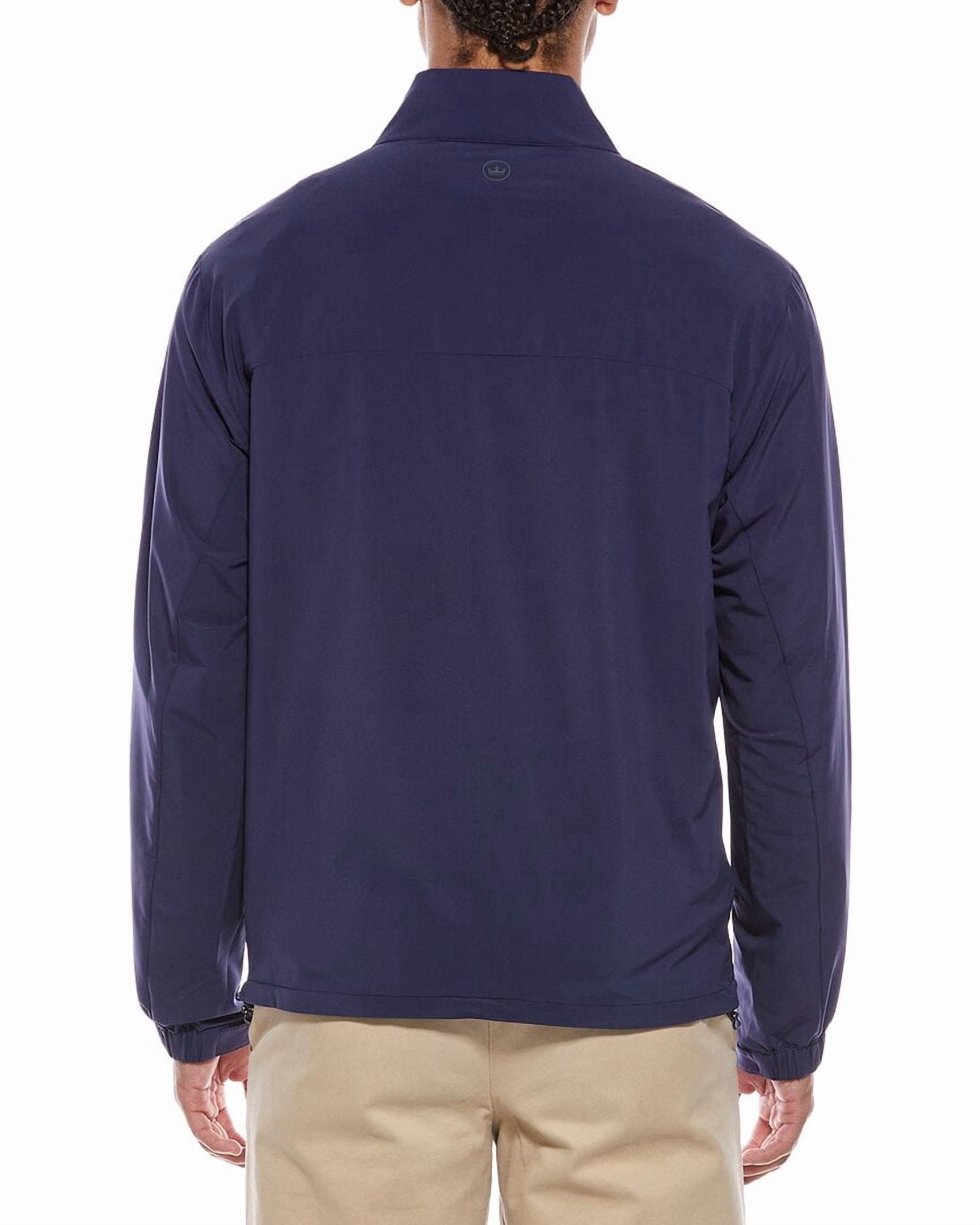 Peter Millar Men's Performance Windbreaker Jacket Lightweight Water-Resistant Outerwear (Blue, L) yoq3e