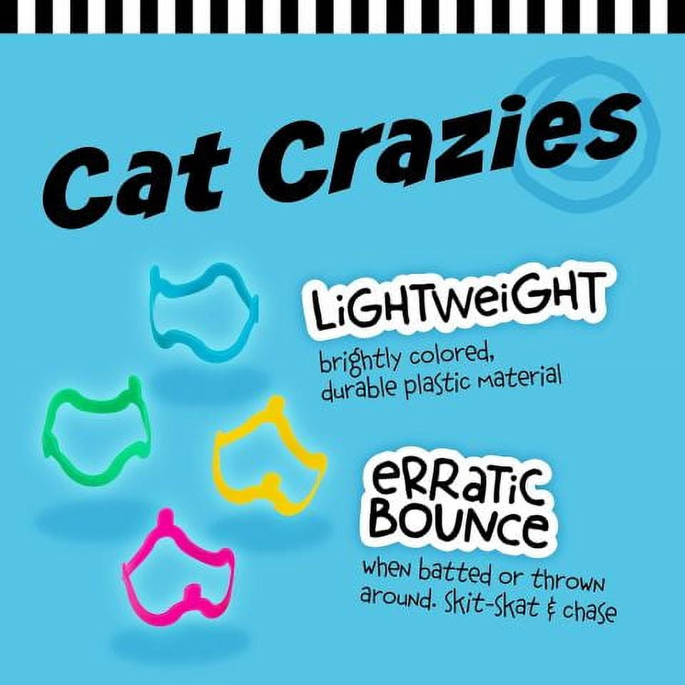 Petmate Cat Crazies Interactive Cat Toys for Indoor Play (Multicolor, 4 Pack) aevpr