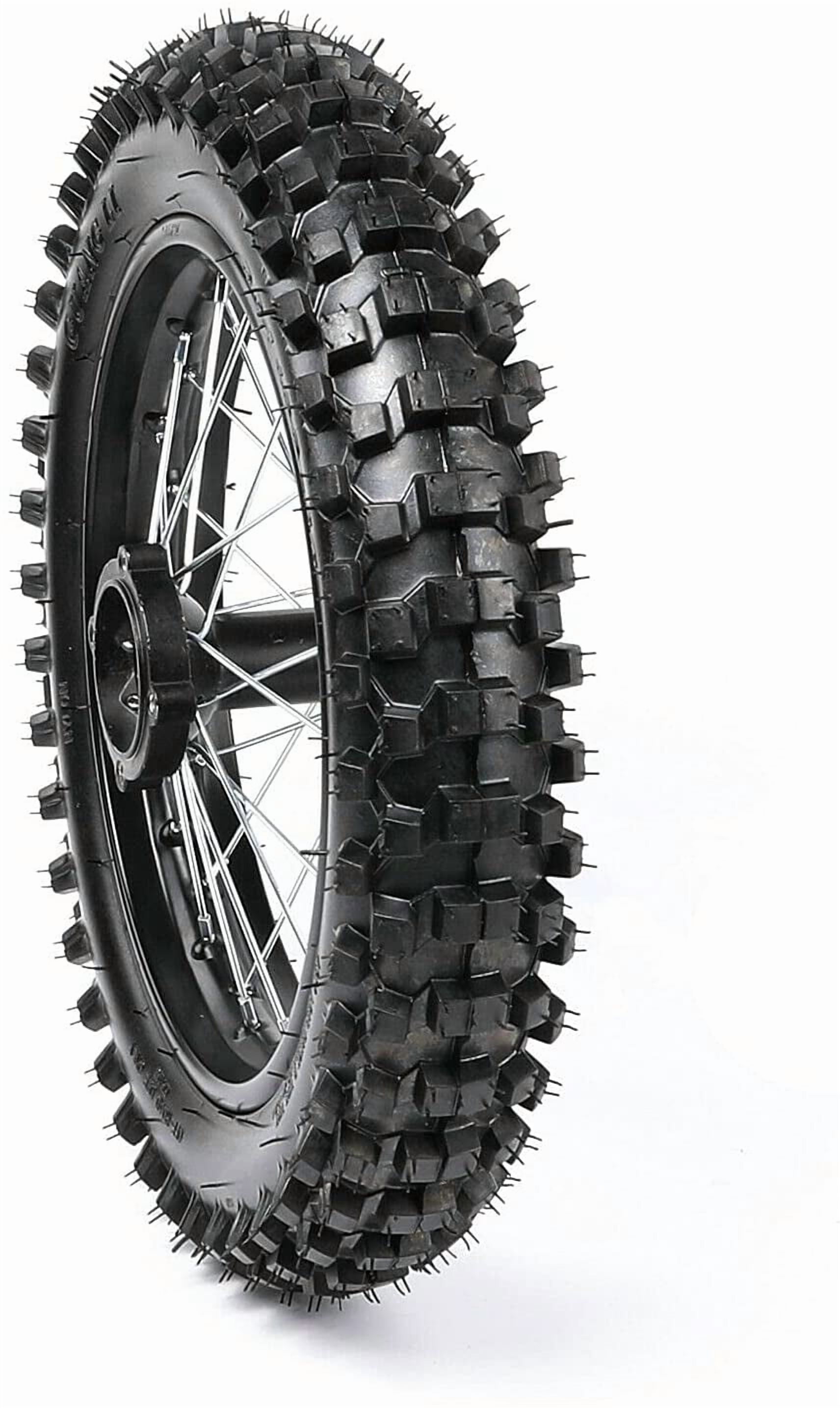 Anqidi 14 in Rear Wheel Assembly with 90/100-14 Tire and 15mm Bearing for Pit Bike Dirt Bike (Black, 14 in) ozoko