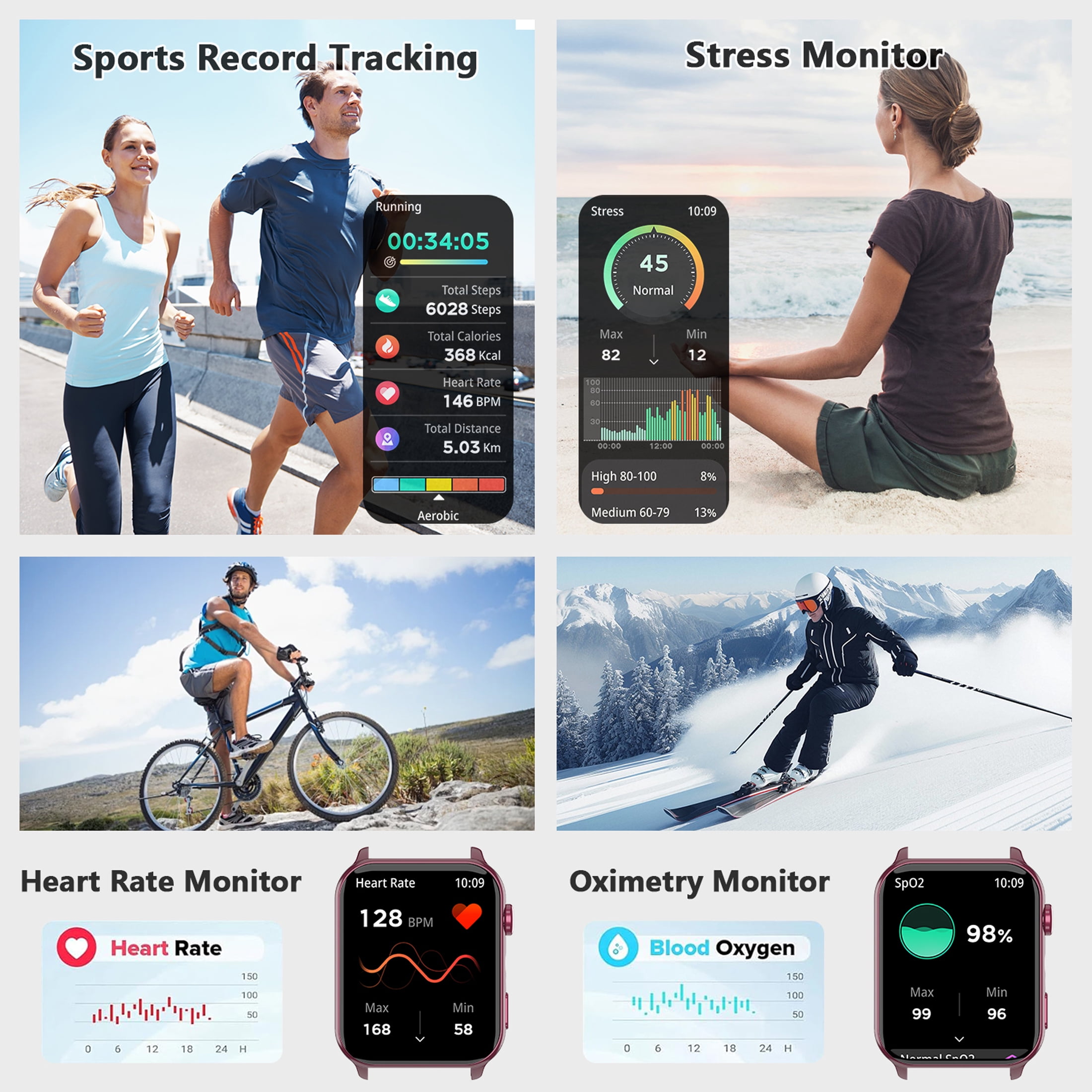 IOWODO Smart Watch Fitness Tracker with Bluetooth Calling and 100+ Sports Modes (Purple, 1.91 in) 9r1i3