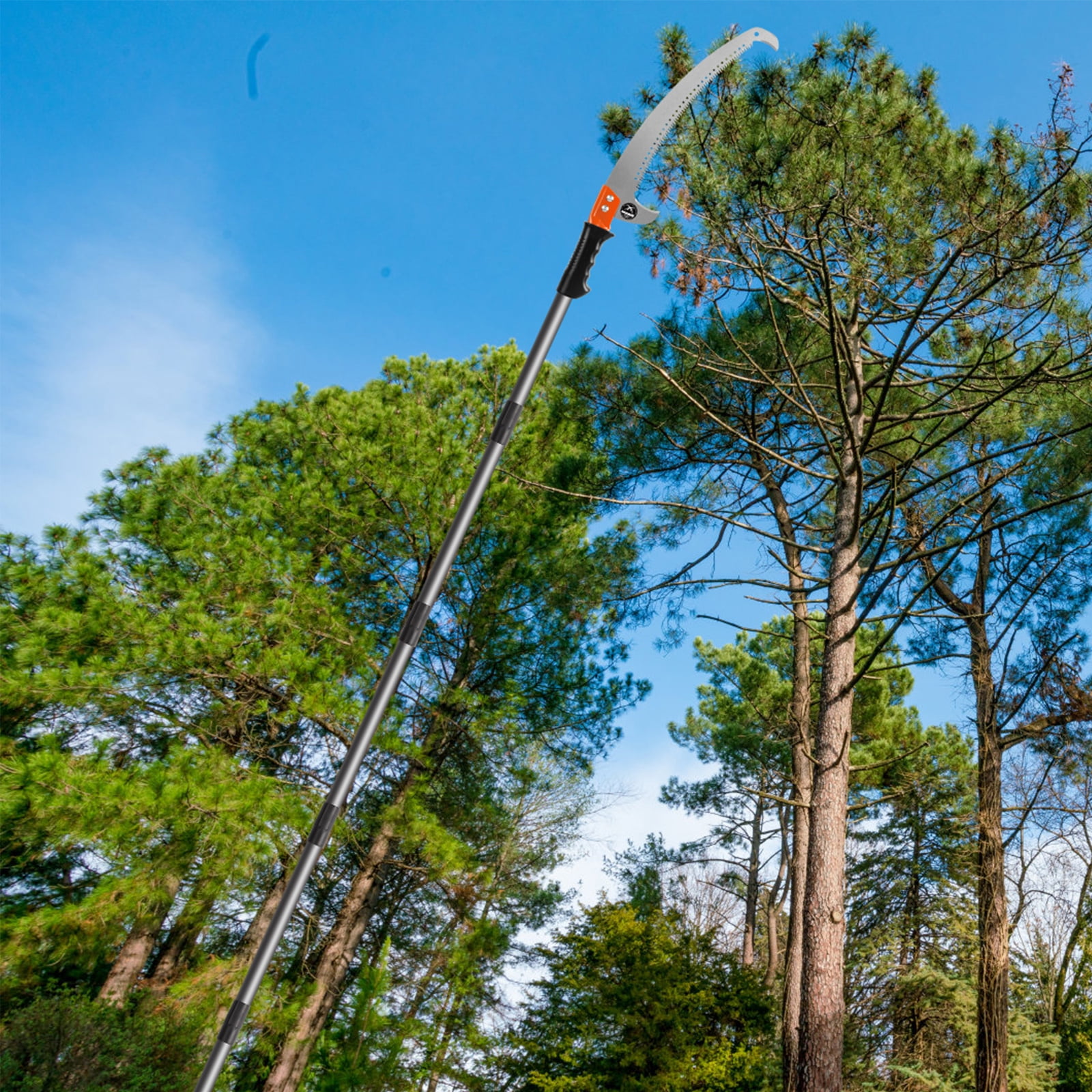 Walensee Pole Saw for Tree Trimming, Manual Stainless Steel Extension Pole with Sharp Mn Steel Blade (9 ft) hh54s