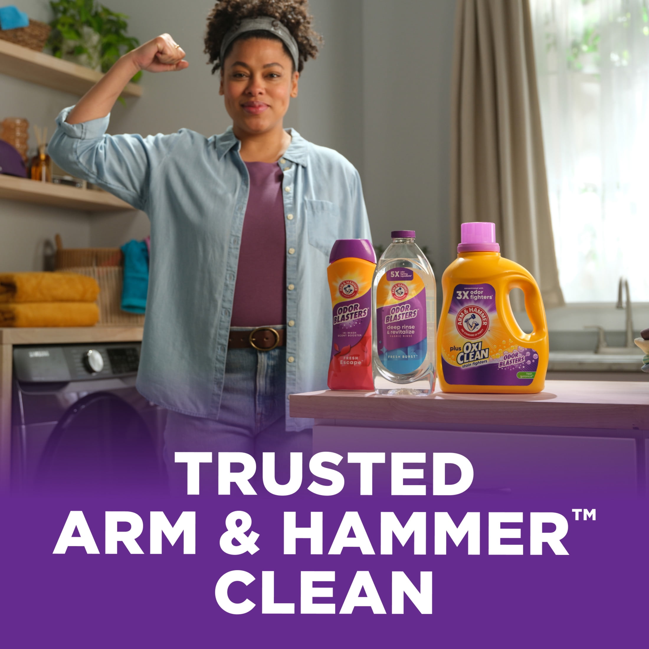 ARM & HAMMER Odor Blasters Deep Rinse and Revitalize Fabric Rinse, Fresh Burst (28 fl oz) wpvmj