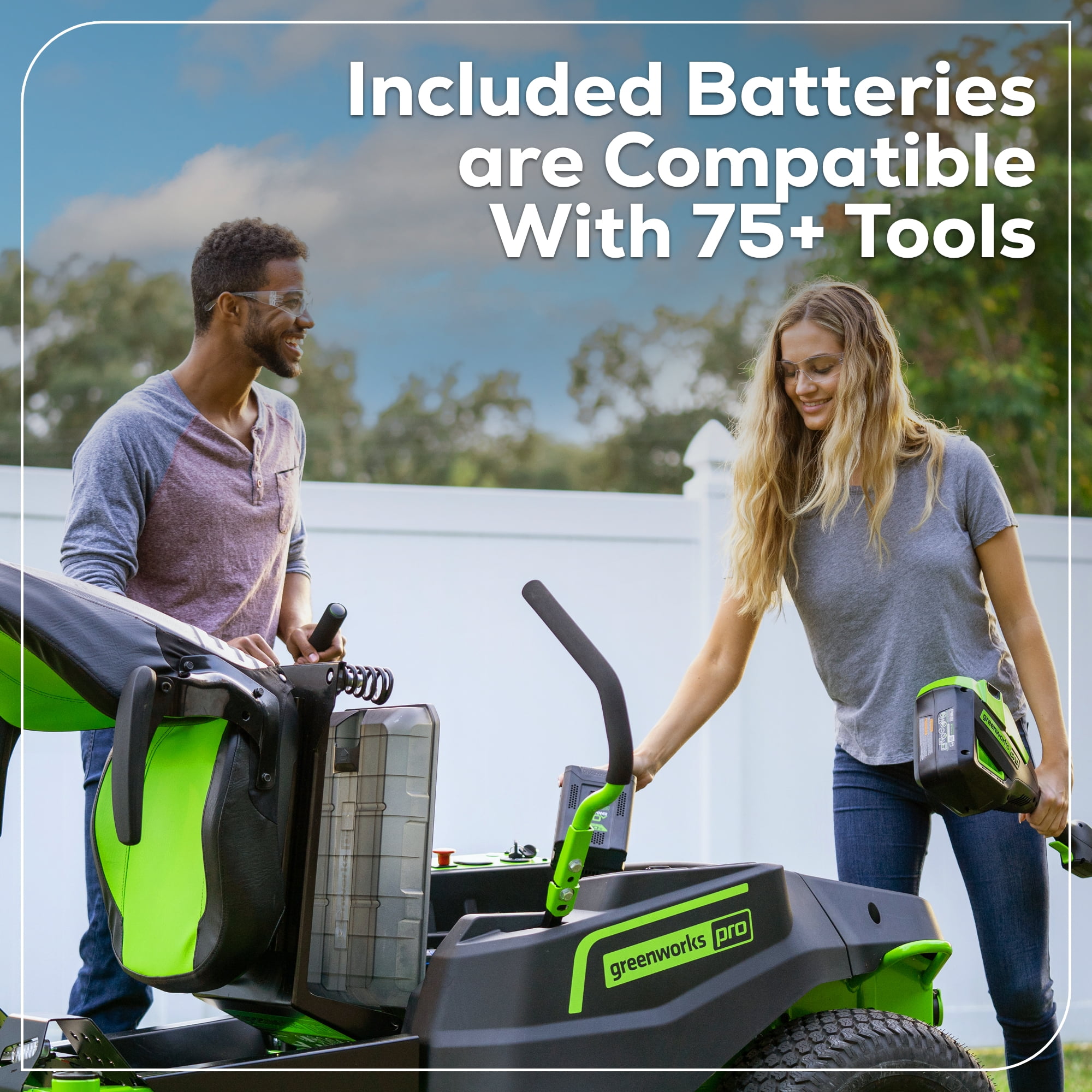 Greenworks 60V 42 in. Cordless Crossover-Z Zero Turn Riding Lawn Mower (6 Batteries, 1 Charger) v0zhx