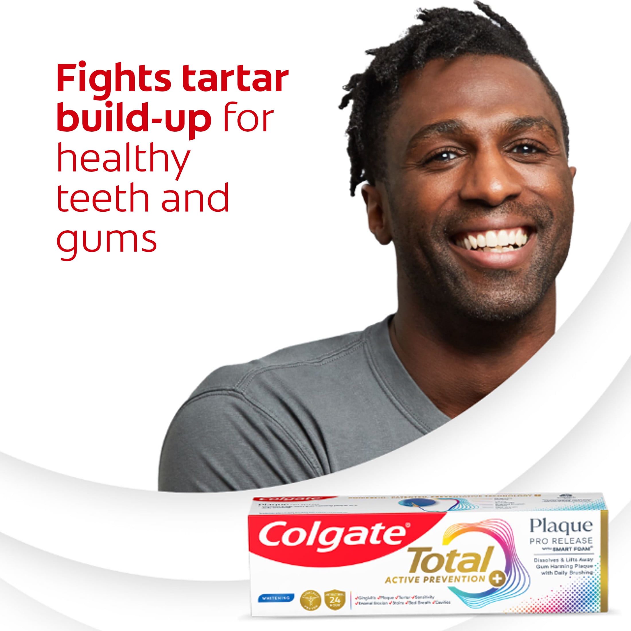 Colgate Total Plaque Pro Release Whitening Toothpaste (Mint, 3.0 oz) 8oebv