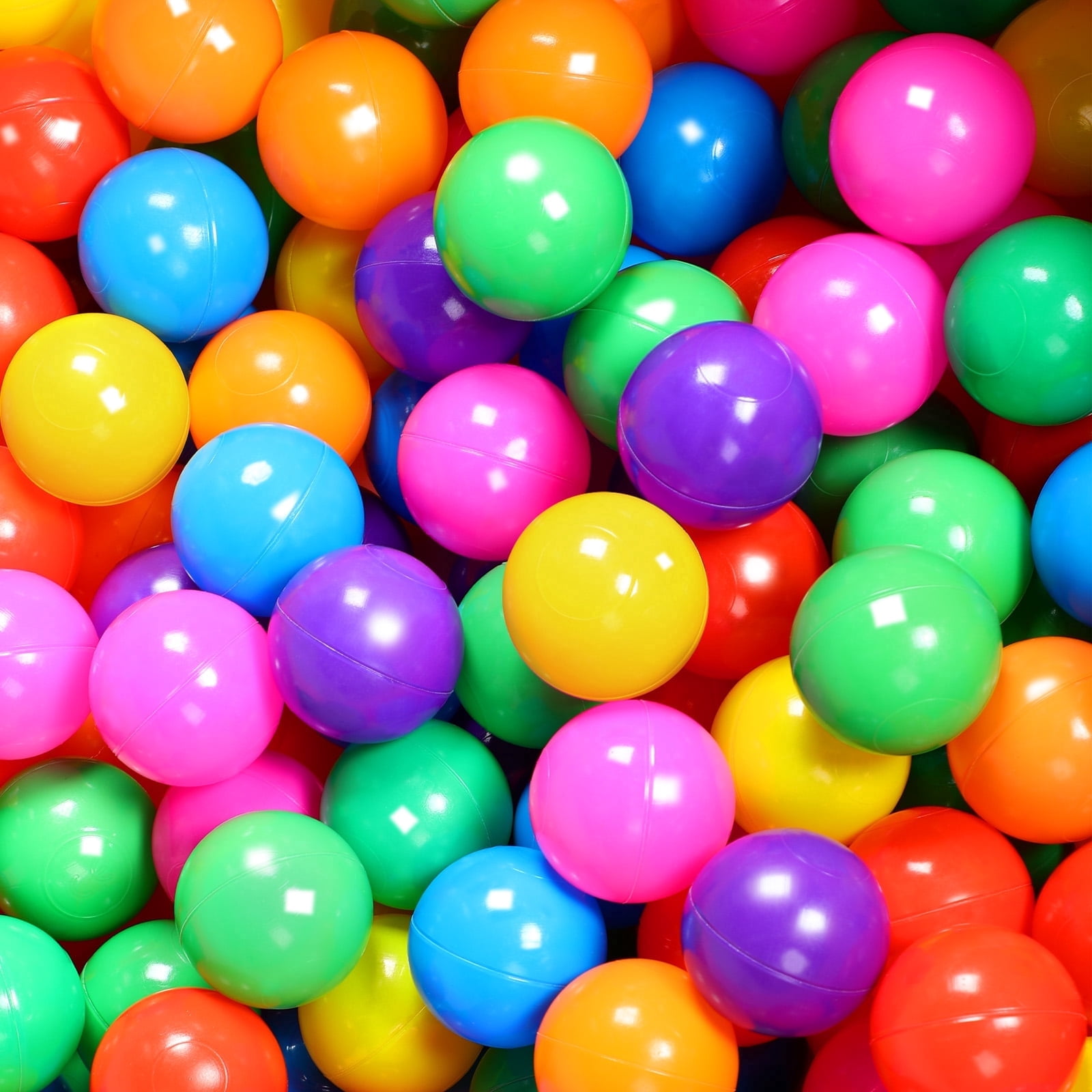 PigPigPen Ball Pit Play Balls, Crush-Resistant Plastic Sensory Toys for Toddlers (Multicolor, 50-Pack) o85y3